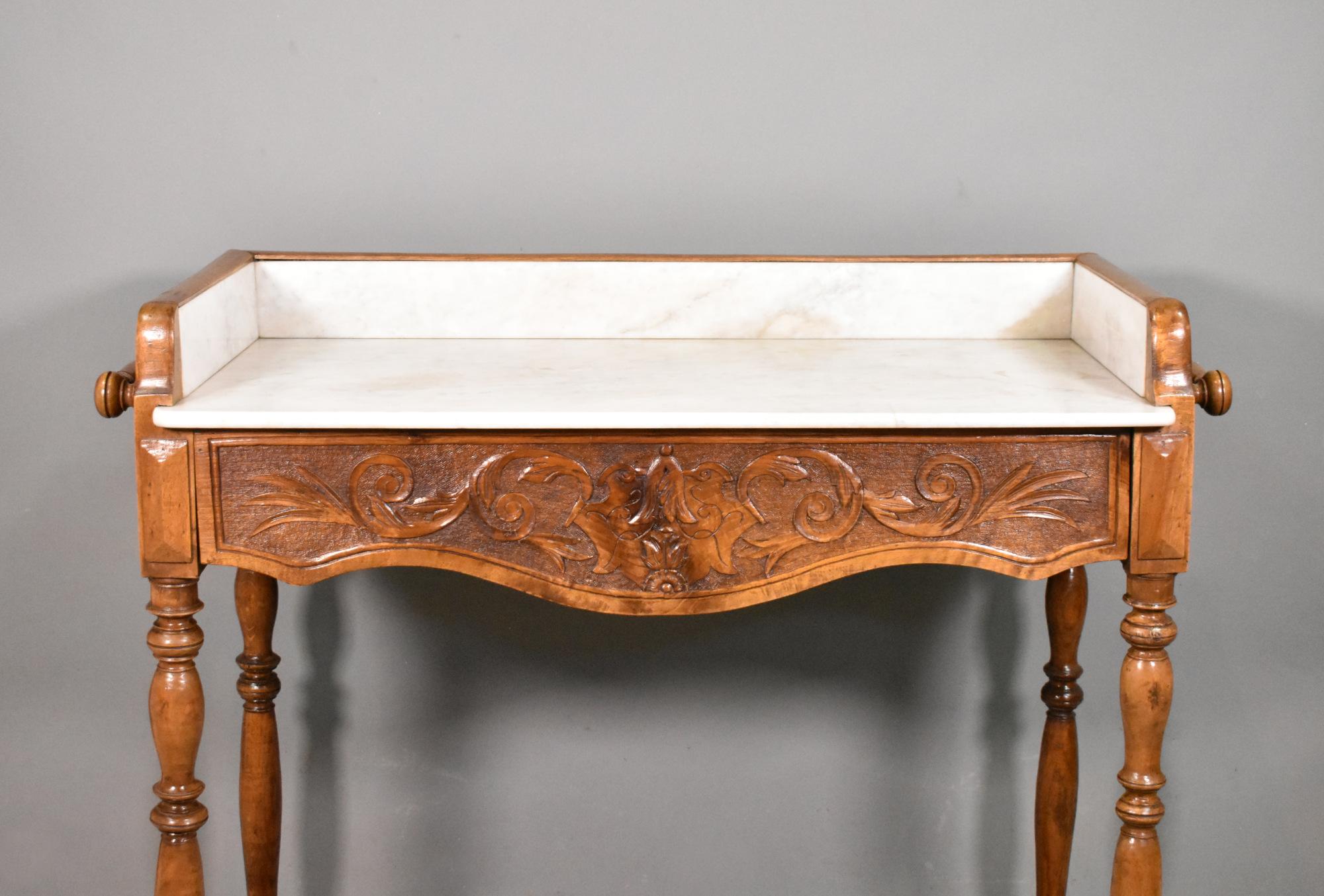 French Antique Walnut & Oak Washstand Louis Philippe 19th Century For Sale