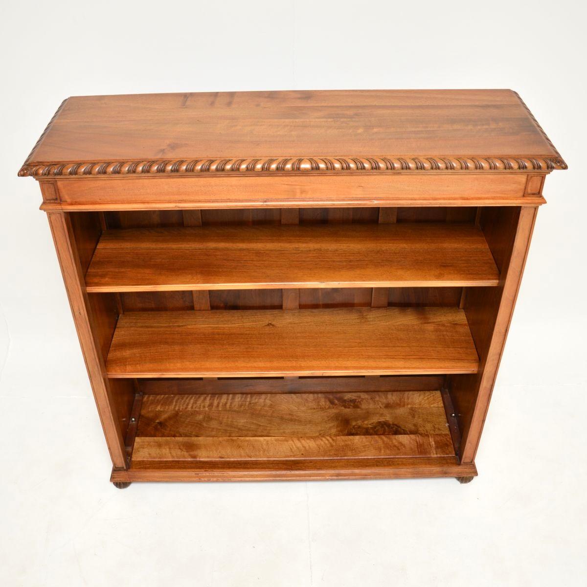 Antique Walnut Open Bookcase For Sale 2