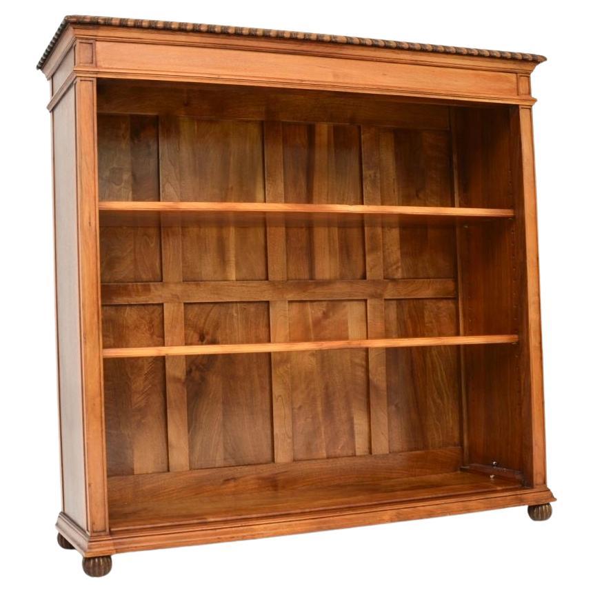 Antique Walnut Open Bookcase