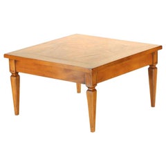 Antique Walnut Parquetry Coffee Table, Italy