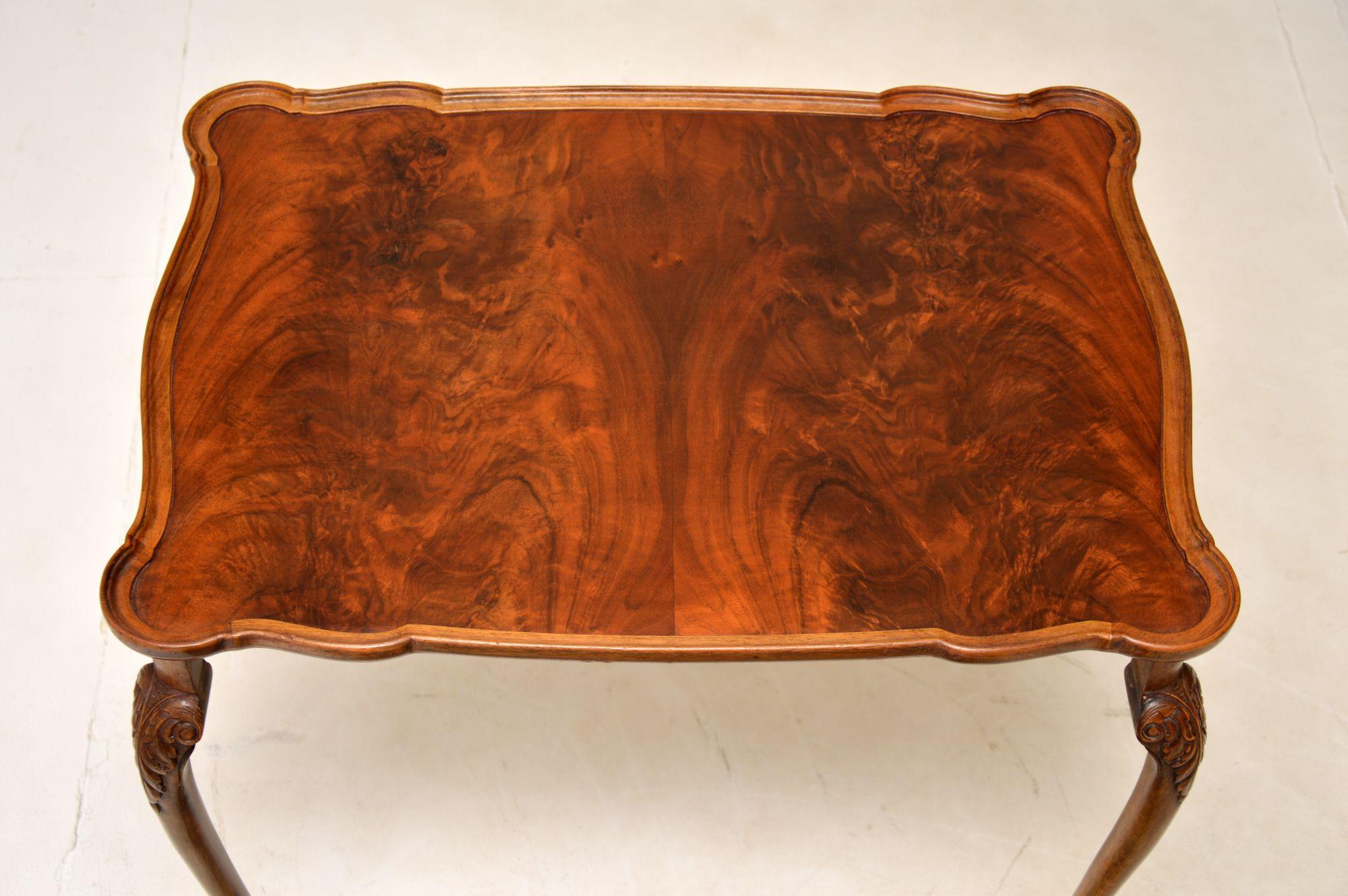 Early 20th Century Antique Walnut Pie Crust Nest of Tables