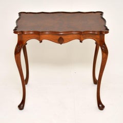 Antique Walnut Pie Crust Side Table