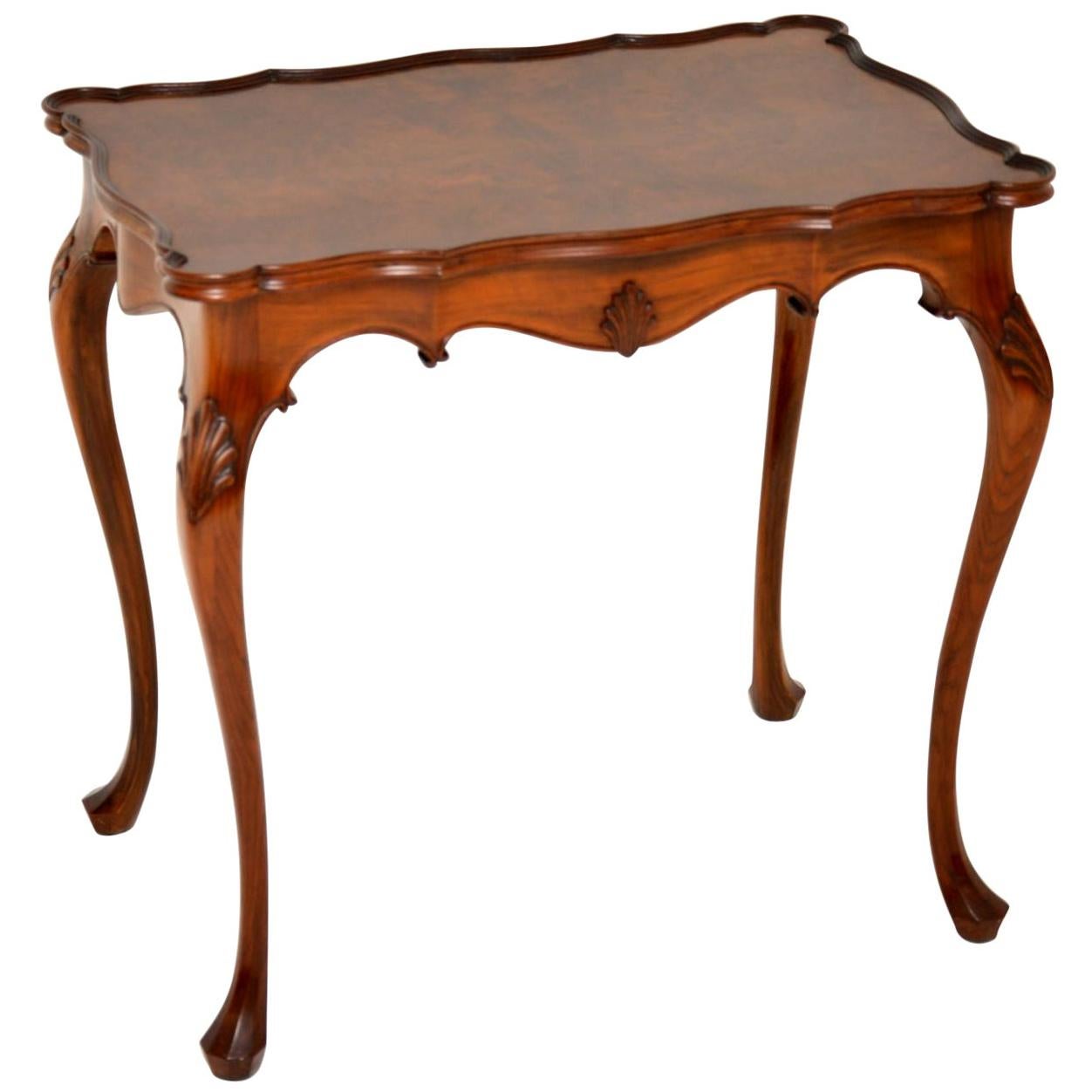 Antique Victorian Bamboo Leather Top Side Table at 1stDibs