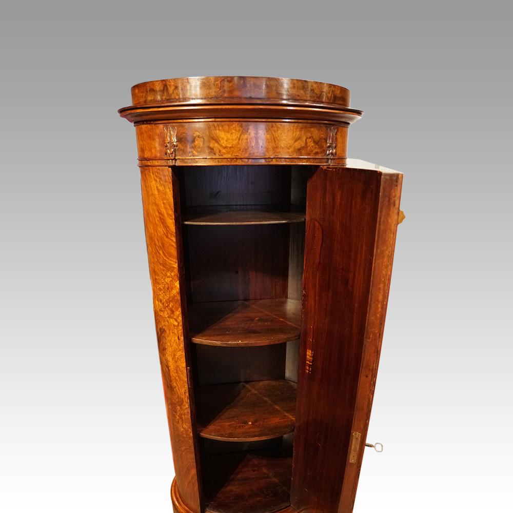 Mid-19th Century Antique walnut post-box drinks cabinet