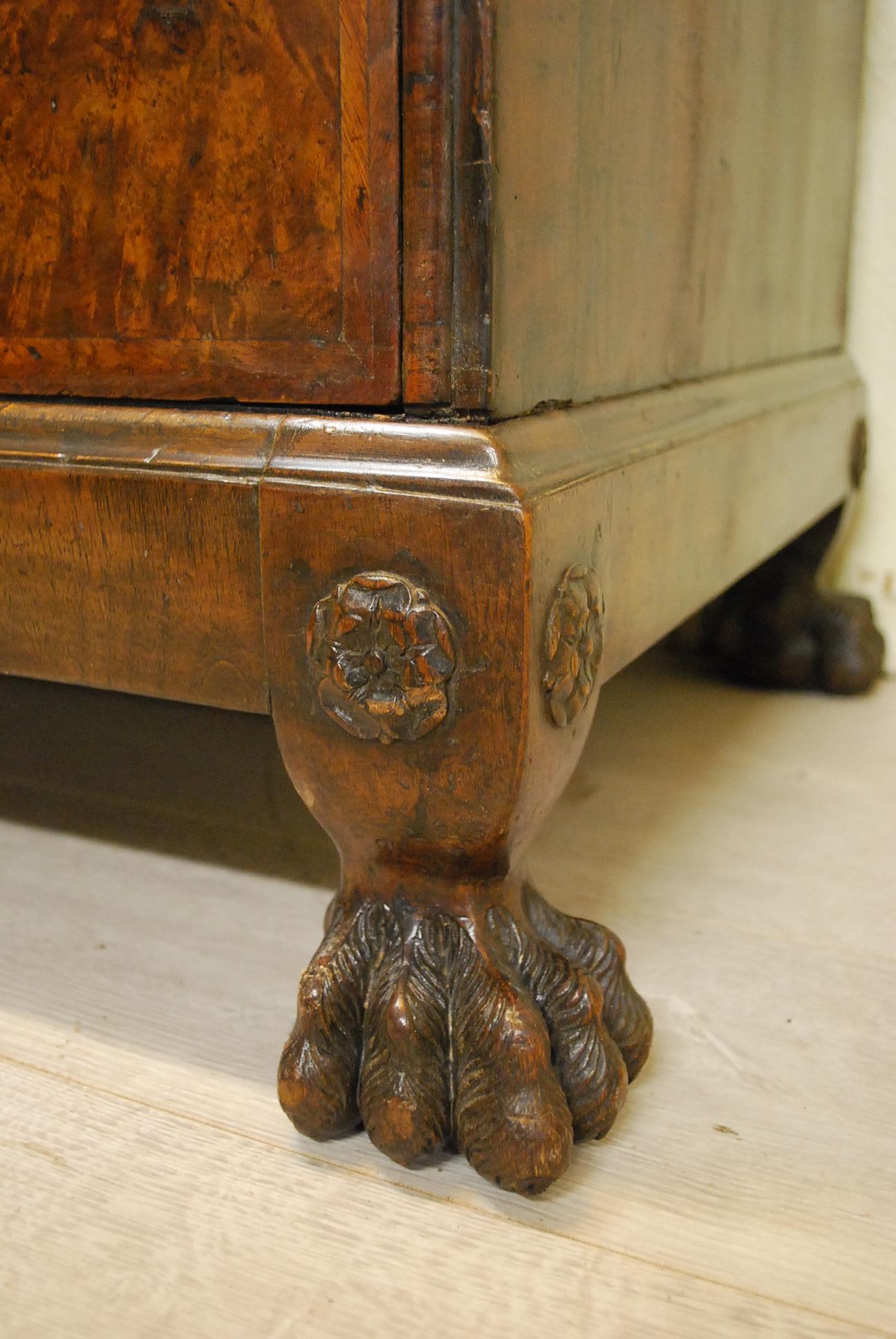 Antique Walnut Queen Anne Period Writing Bureau For Sale 1