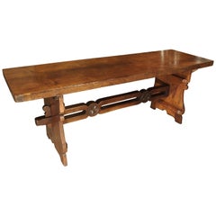 Antique Walnut Refectory Table from the Tuscan Mountain Region, 18th Century