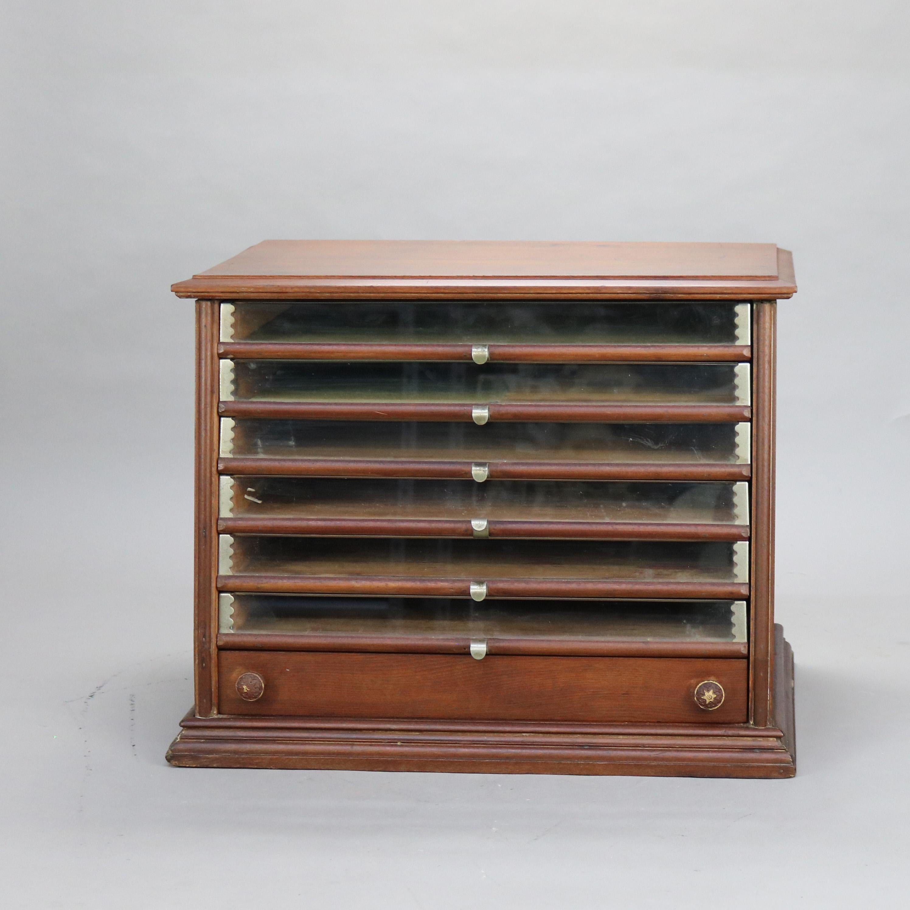 ***Reduced Delivery Rates - See Below or Click “Ask The Seller” to Request a Quote***

Antique Walnut Seven Drawer Spool Cabinet C1890

Measures - 17