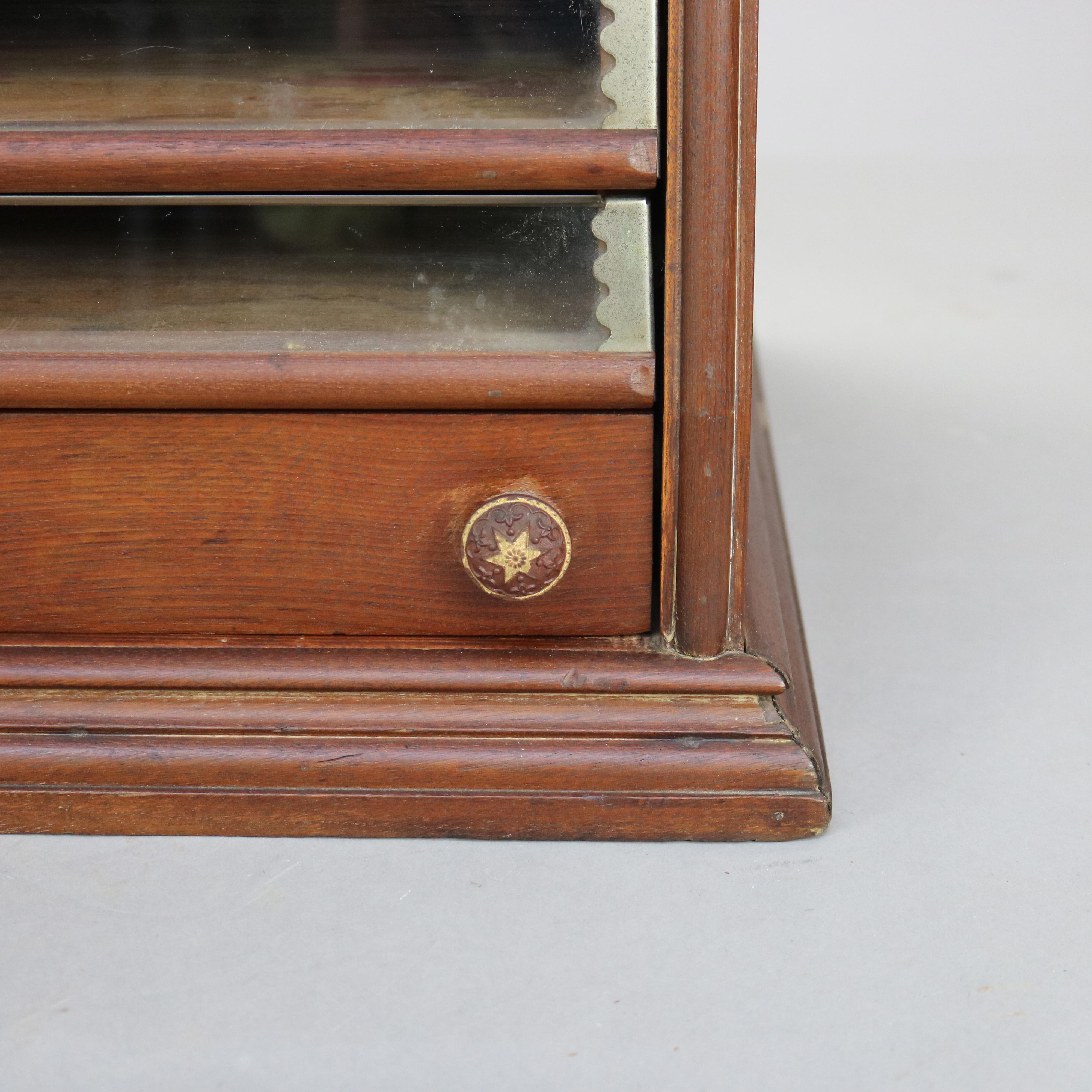 Antique Walnut Seven Drawer Spool Cabinet C1890 In Good Condition In Big Flats, NY