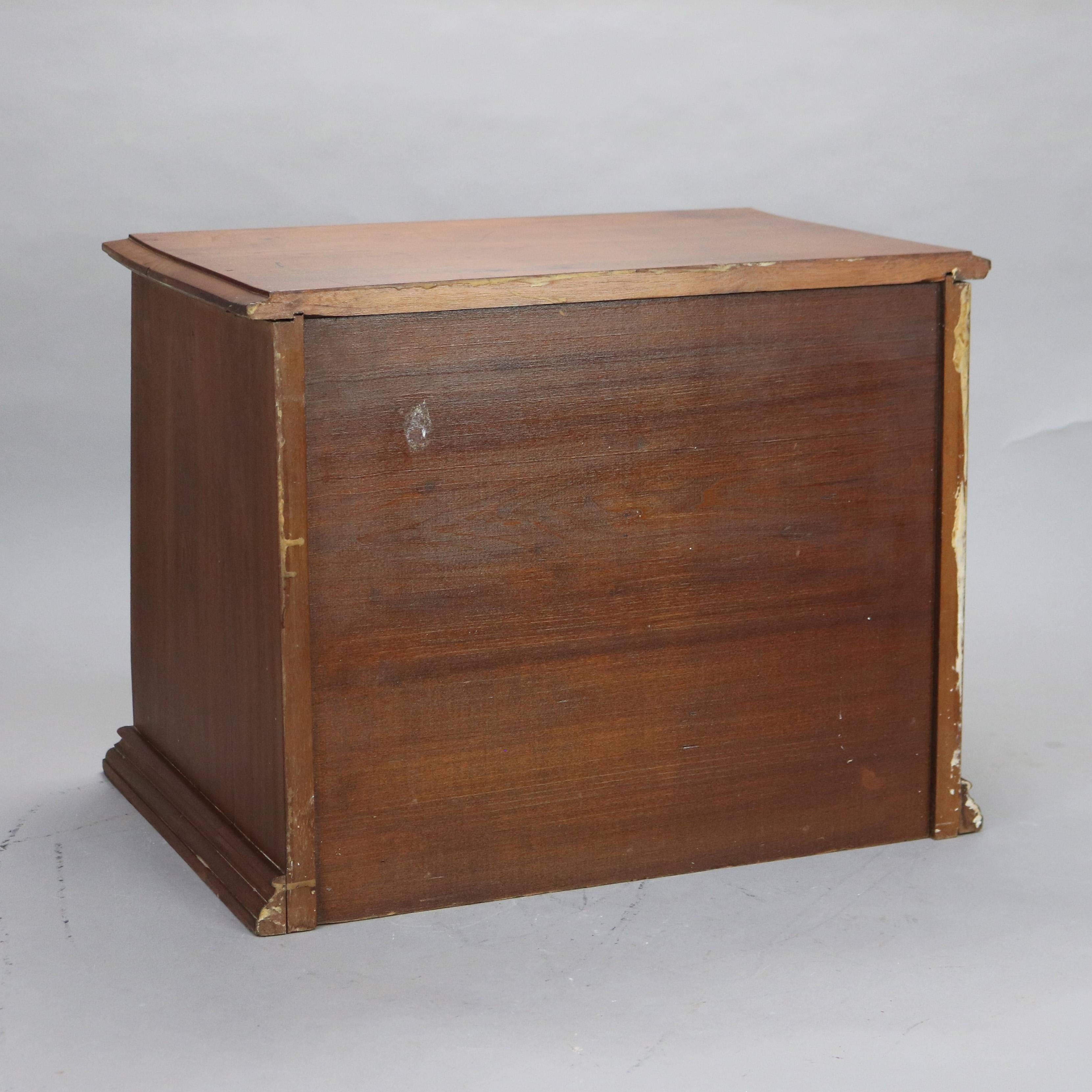 Antique Walnut Seven Drawer Spool Cabinet C1890 5
