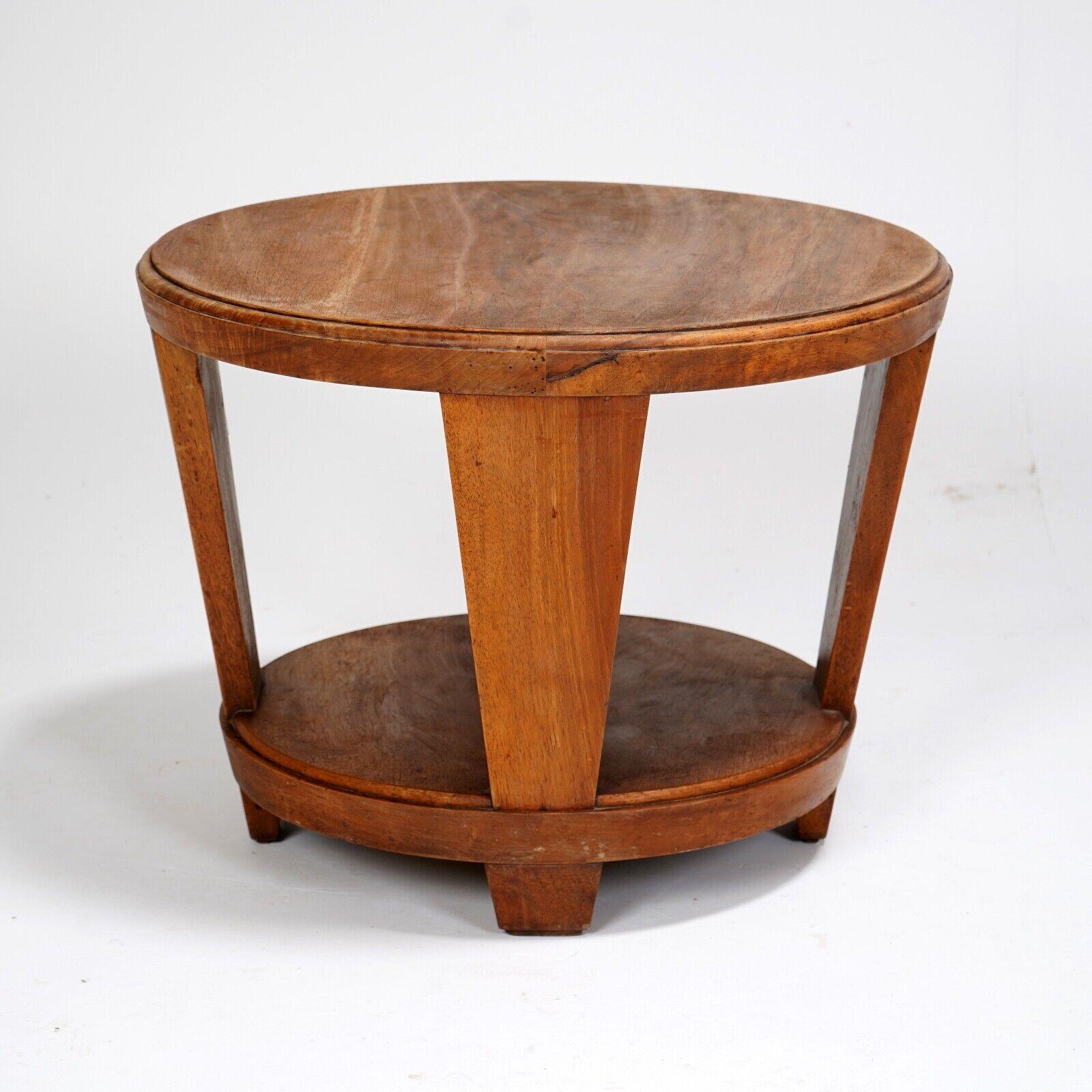 Antique Walnut Side Table Art Deco For Sale 4