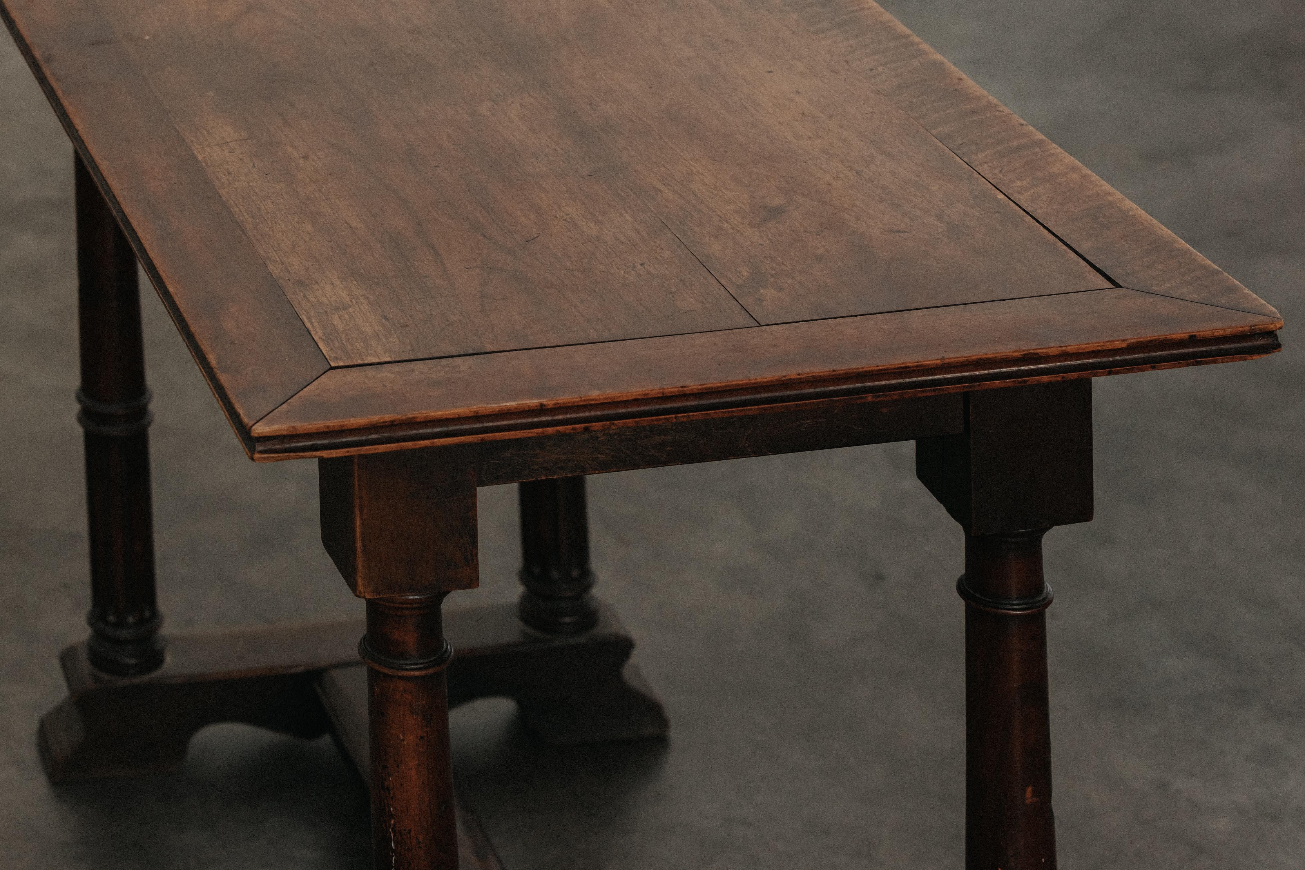 Antique Walnut Side Table from Italy, Circa 1880 In Good Condition In Nashville, TN