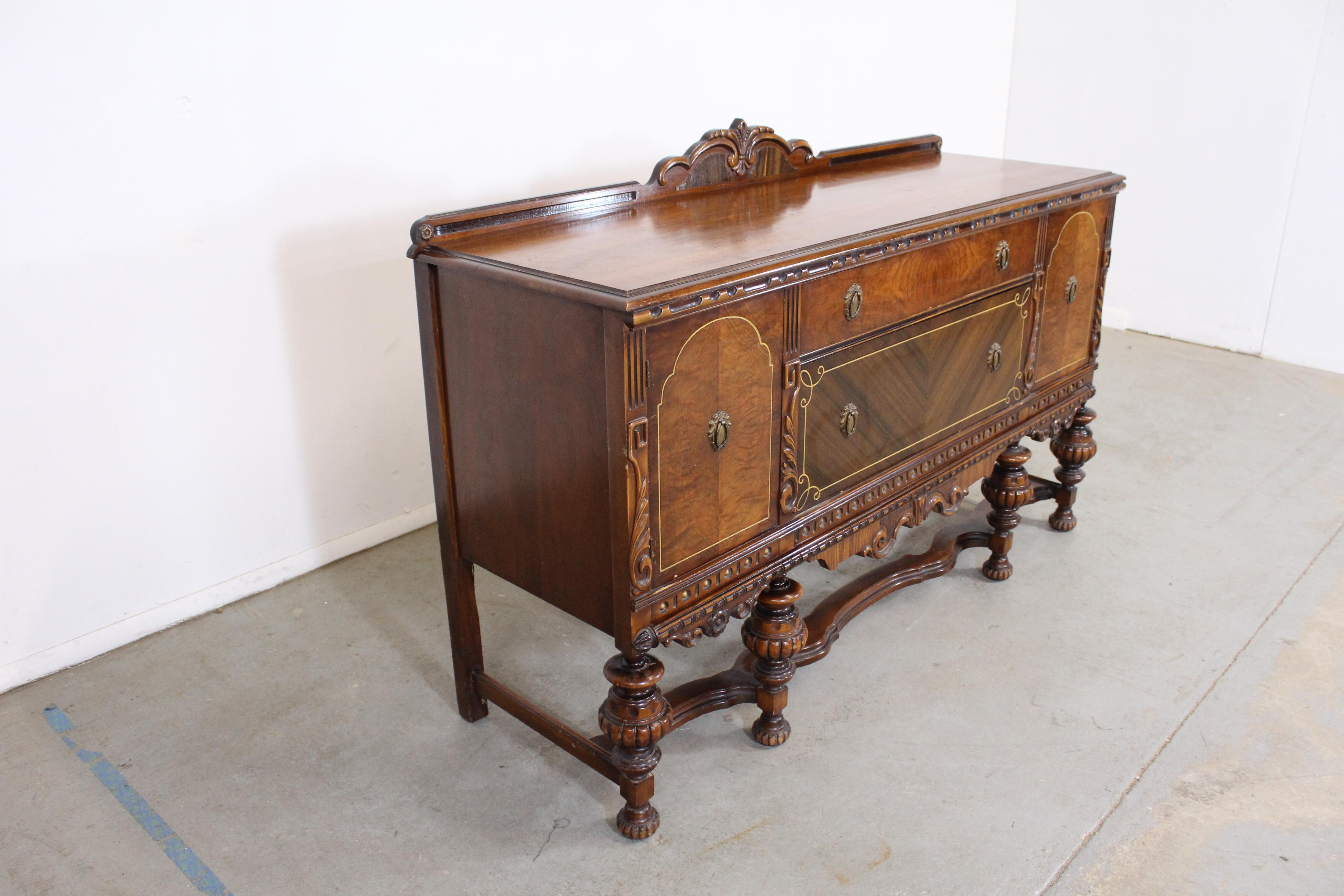 Art Deco Antique Walnut Sideboard/Credenza