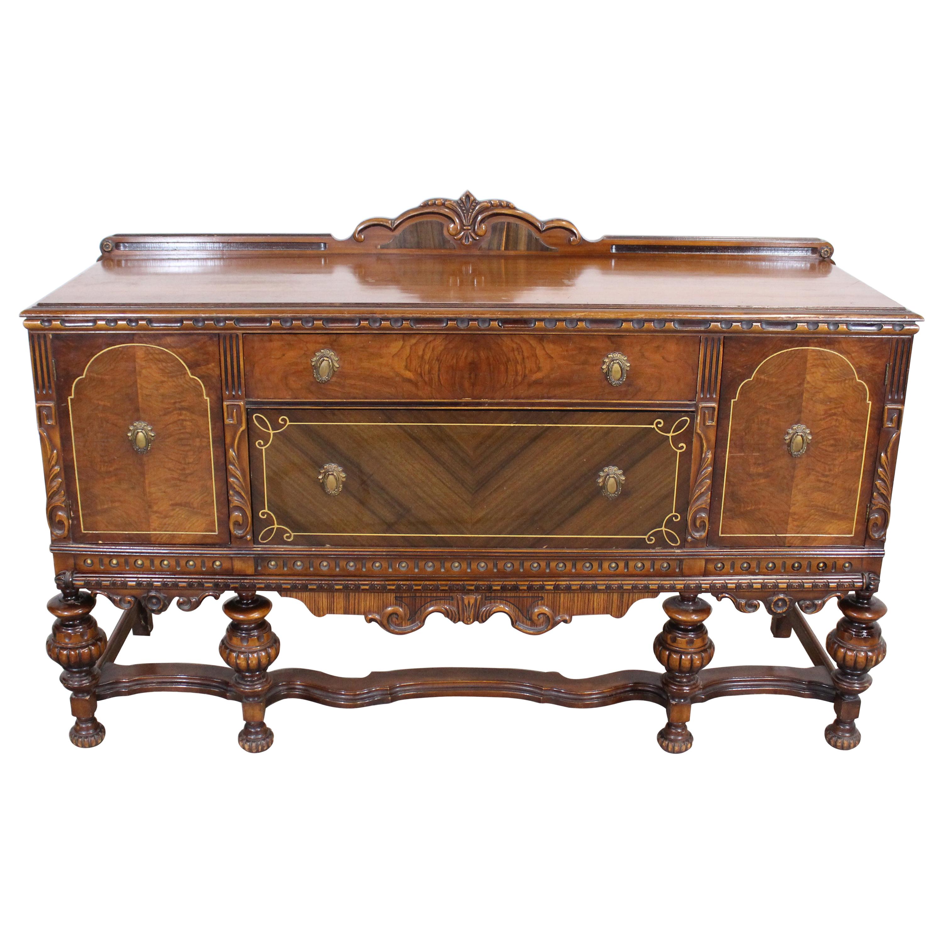 Antique Walnut Sideboard/Credenza