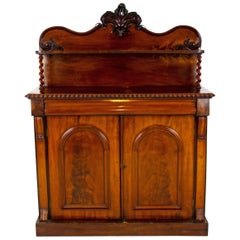 Antique Walnut Sideboard, Victorian Barley Twist Buffet, Scotland 1870, B1337