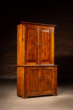 Antique Walnut Step-Back Cabinet