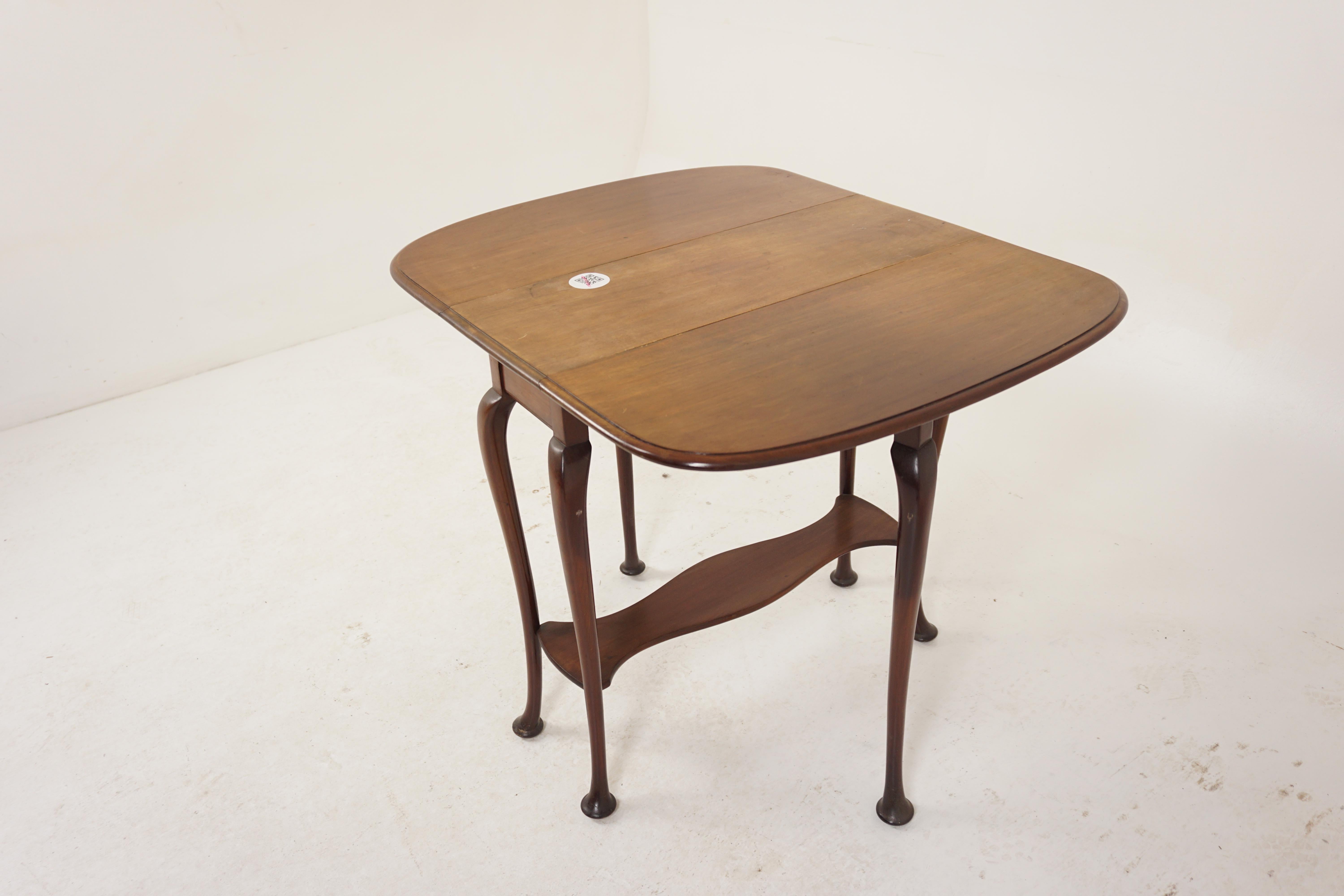 Antique Walnut Sutherland Gateleg, Drop Leaf Table, Scotland 1900, H239 5