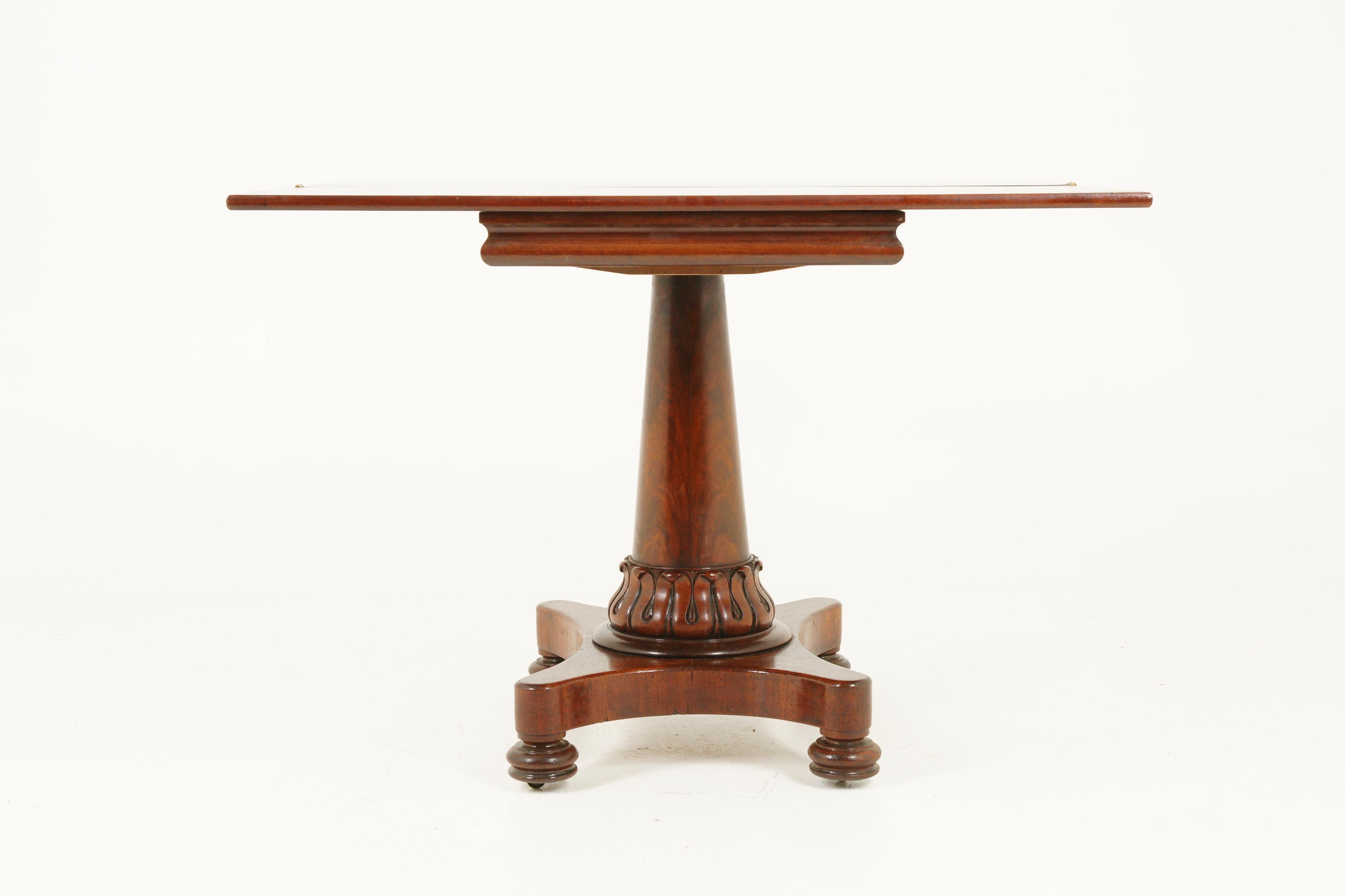Mid-19th Century Antique Walnut Table, Fold Over Swivel Top Tea Table, Scotland 1840, B1765