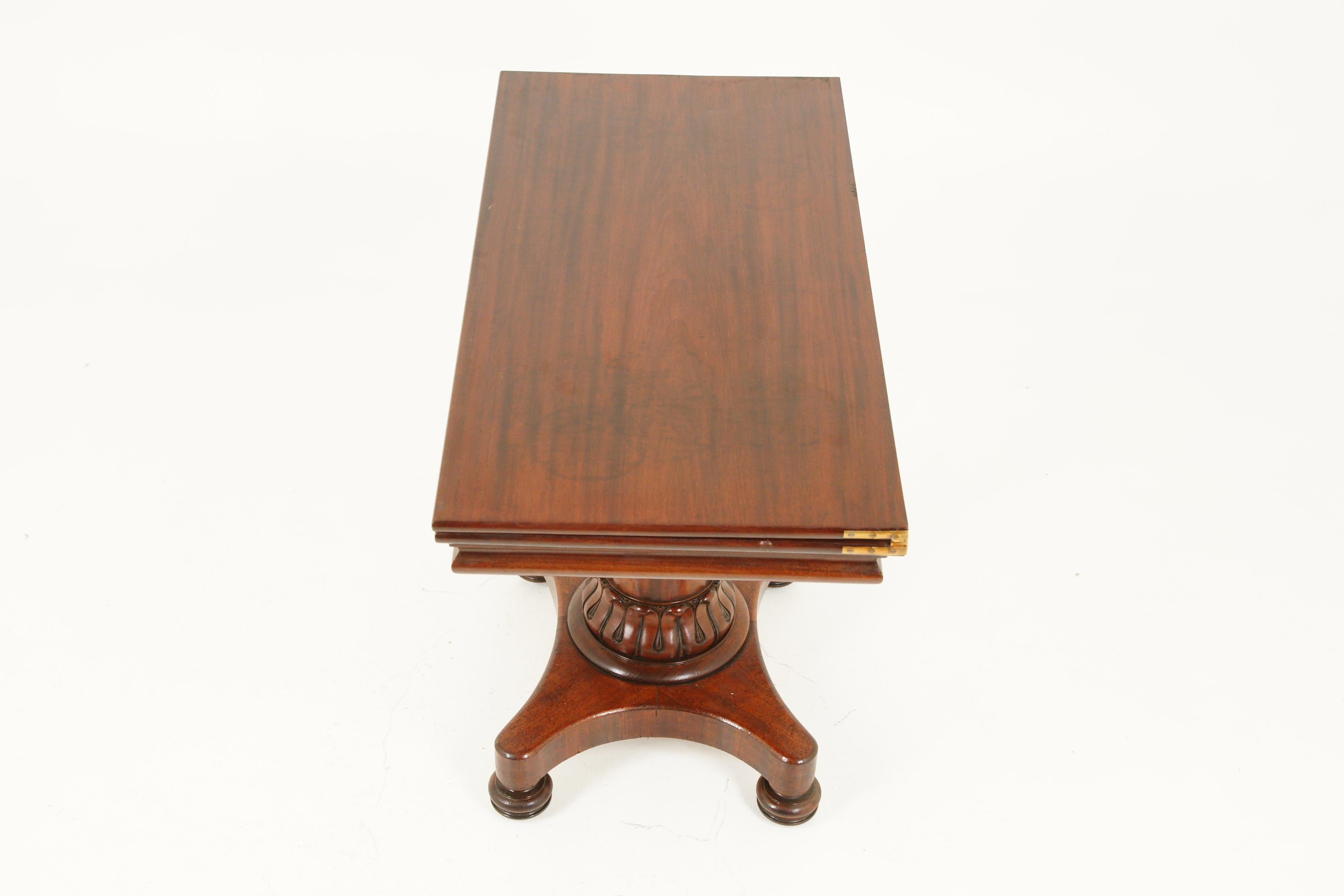 Antique Walnut Table, Fold Over Swivel Top Tea Table, Scotland 1840, B1765 1