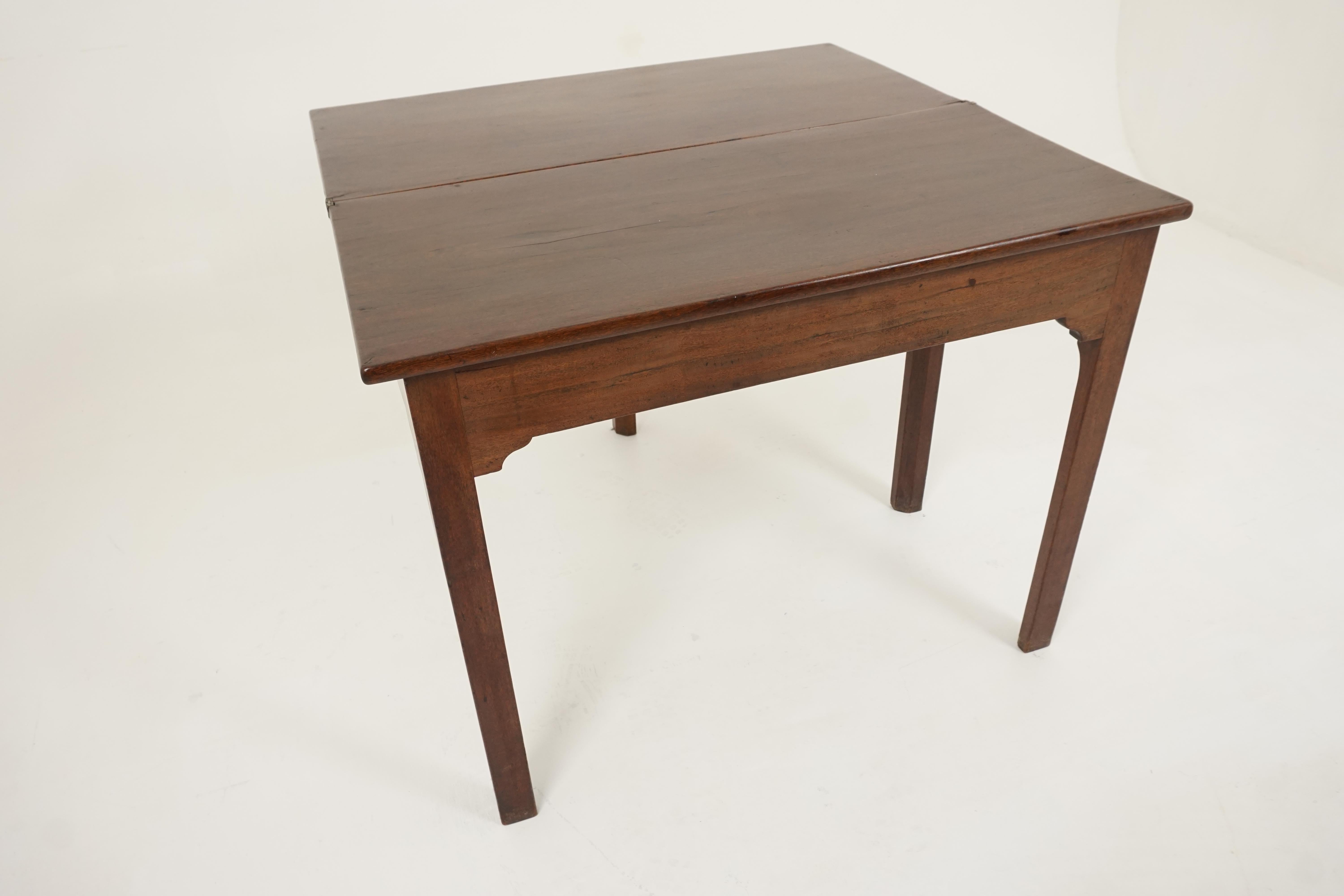 Antique Walnut Table, Georgian Fold Over Tea Table, Scotland, 1820, B2726 1