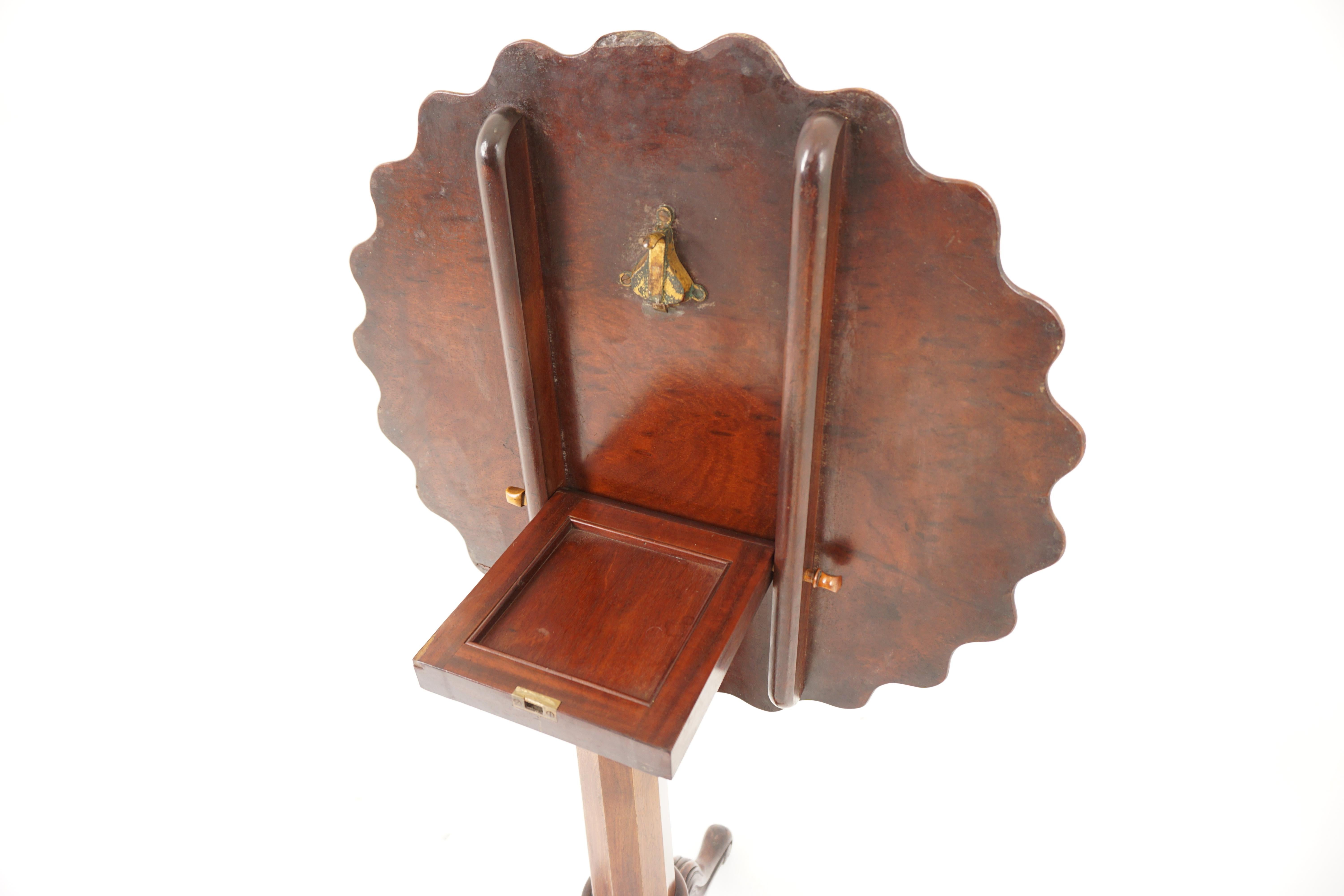 Mid-19th Century Antique Walnut Table, Pie Crust Edge Tilt Top Tripod Table, Scotland 1860, H1142 For Sale