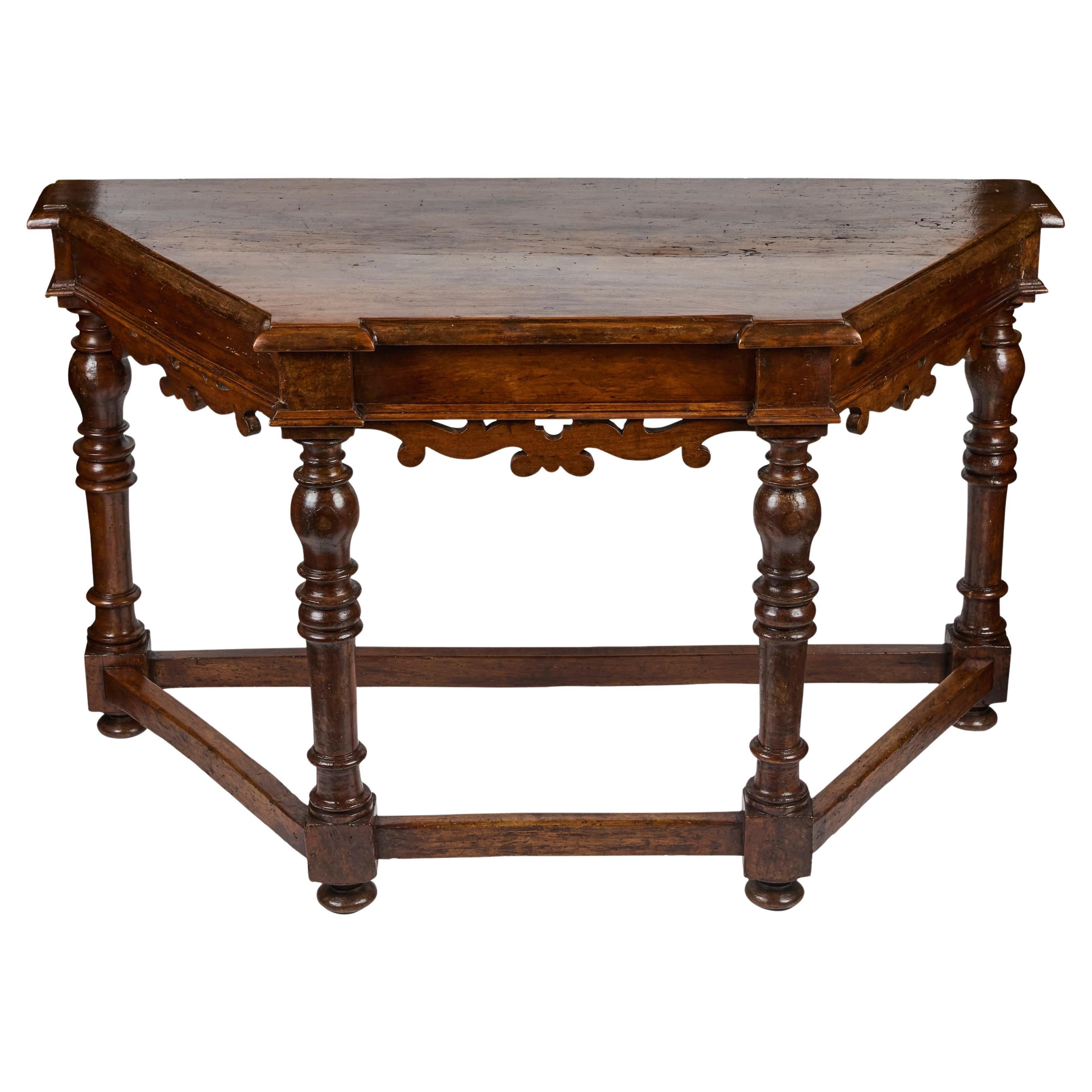 Antique Walnut Tuscan Console