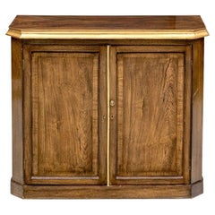 Antique Walnut Two Door Gilt Decorated Cabinet