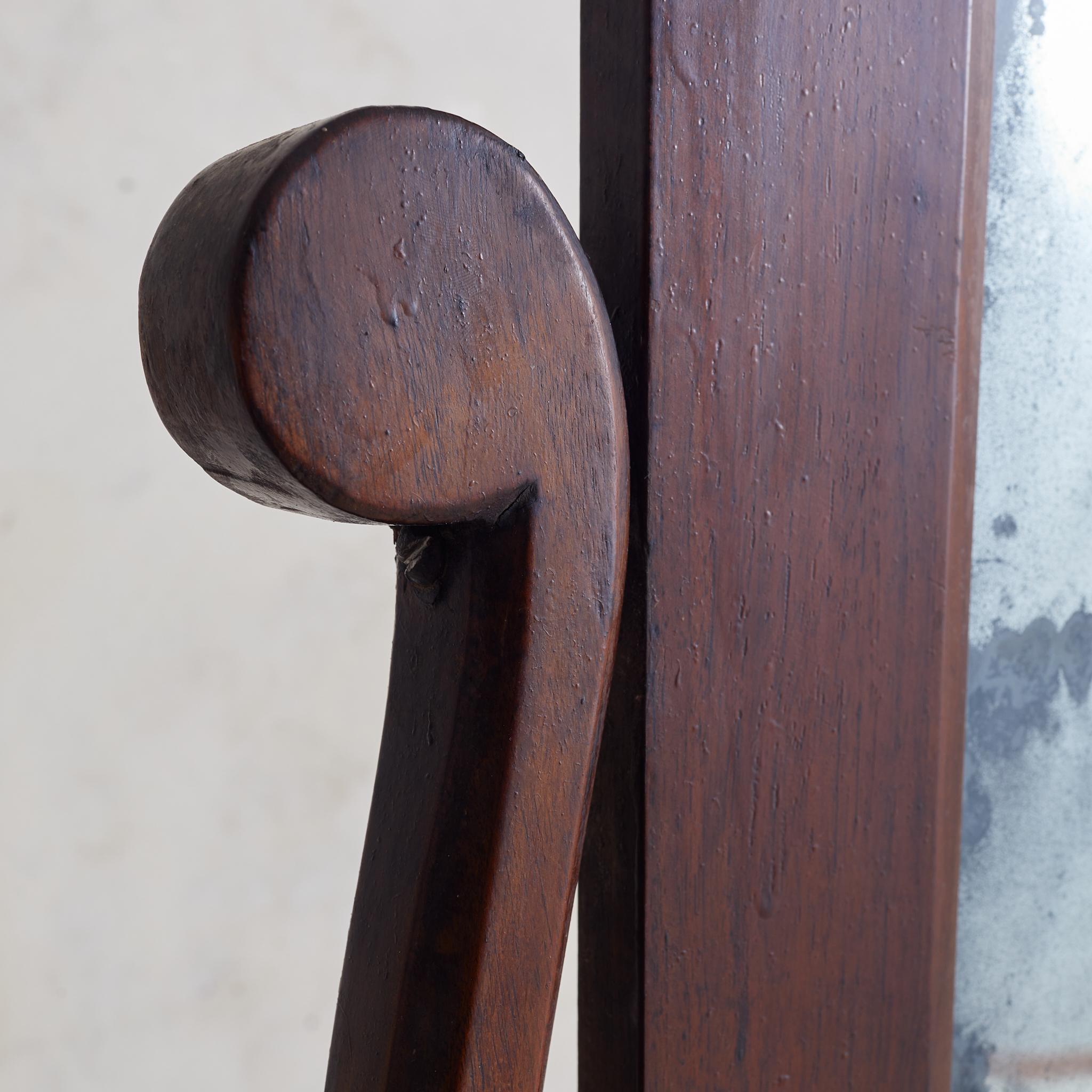 Antique Vanity Mirror en noyer, Italie 19ème siècle en vente 4