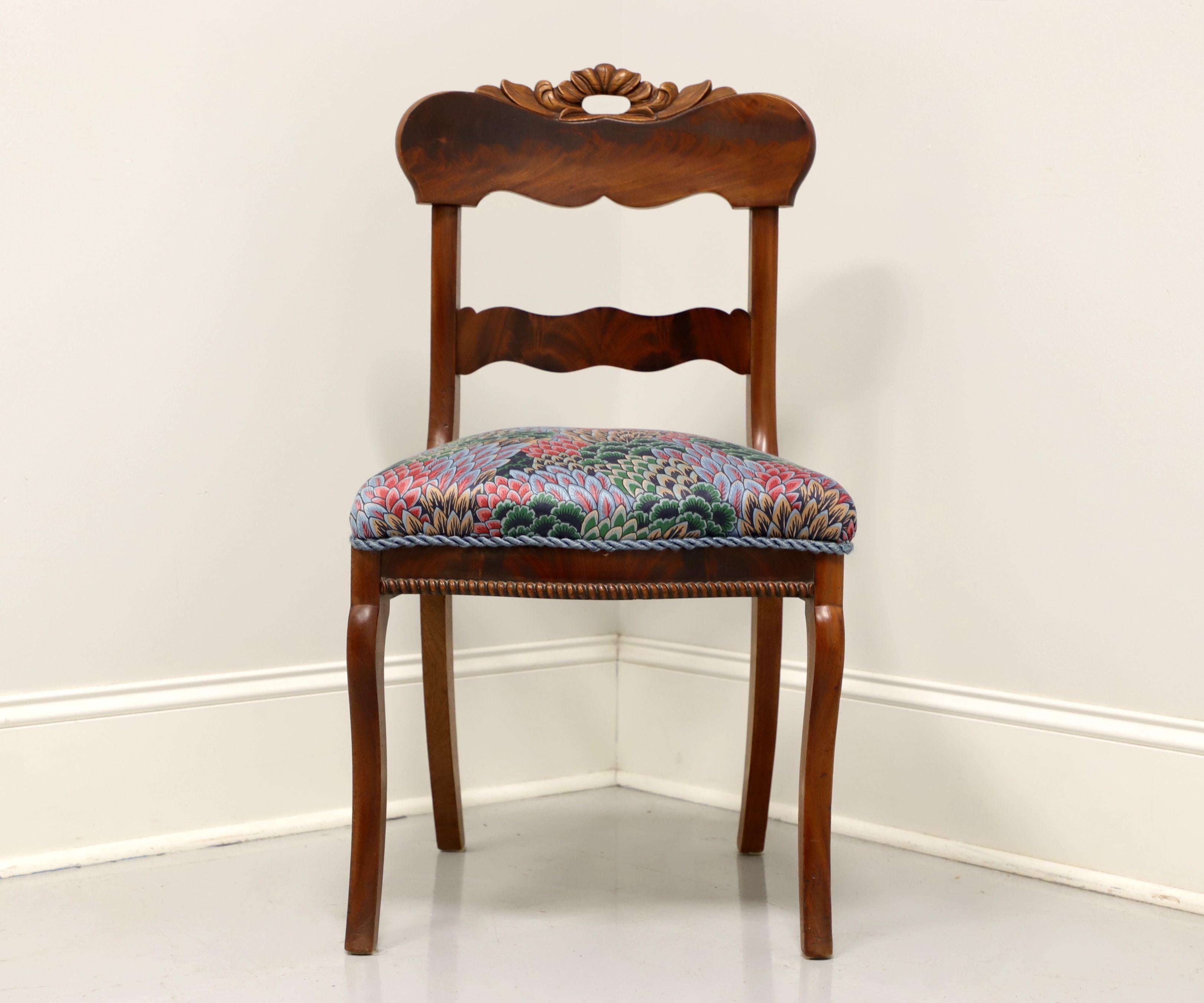 American Antique Late 19th Century Walnut Victorian Side Chair For Sale
