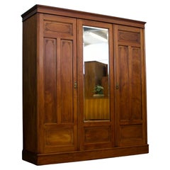 Antique Walnut Victorian Wardrobe, 1880s