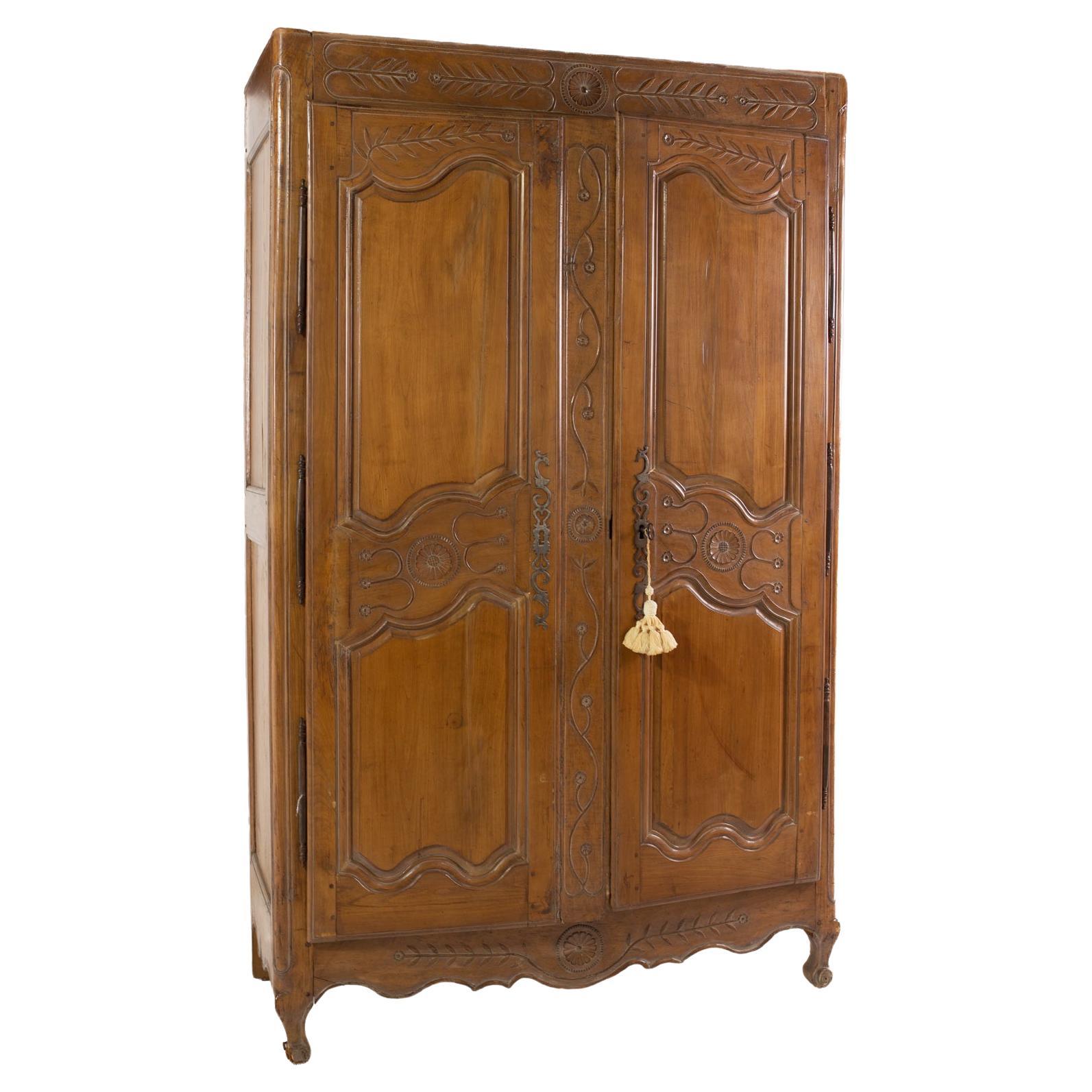 Antique Walnut Wardrobe Armoire Dresser