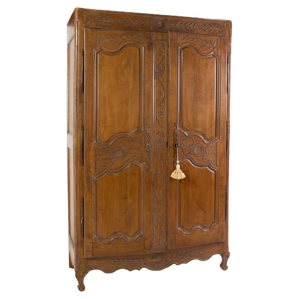 Large Antique Scottish Victorian Three-Door Walnut Armoire, Wardrobe ...
