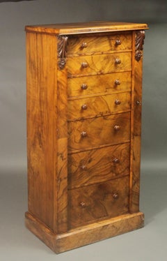 Antique Walnut Wellington Chest