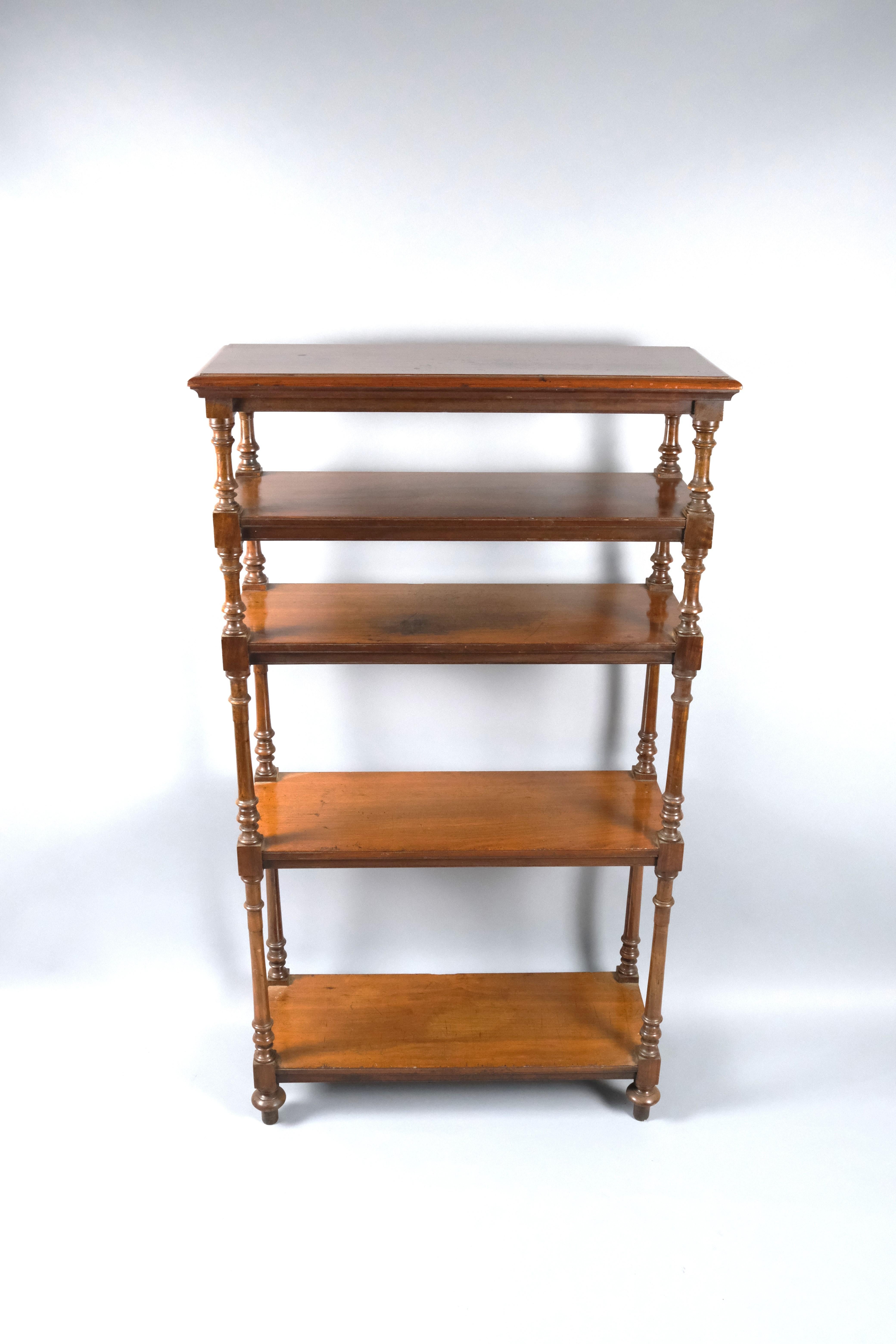 Mid-19th Century Antique Walnut Whatnot/ Shelves For Sale