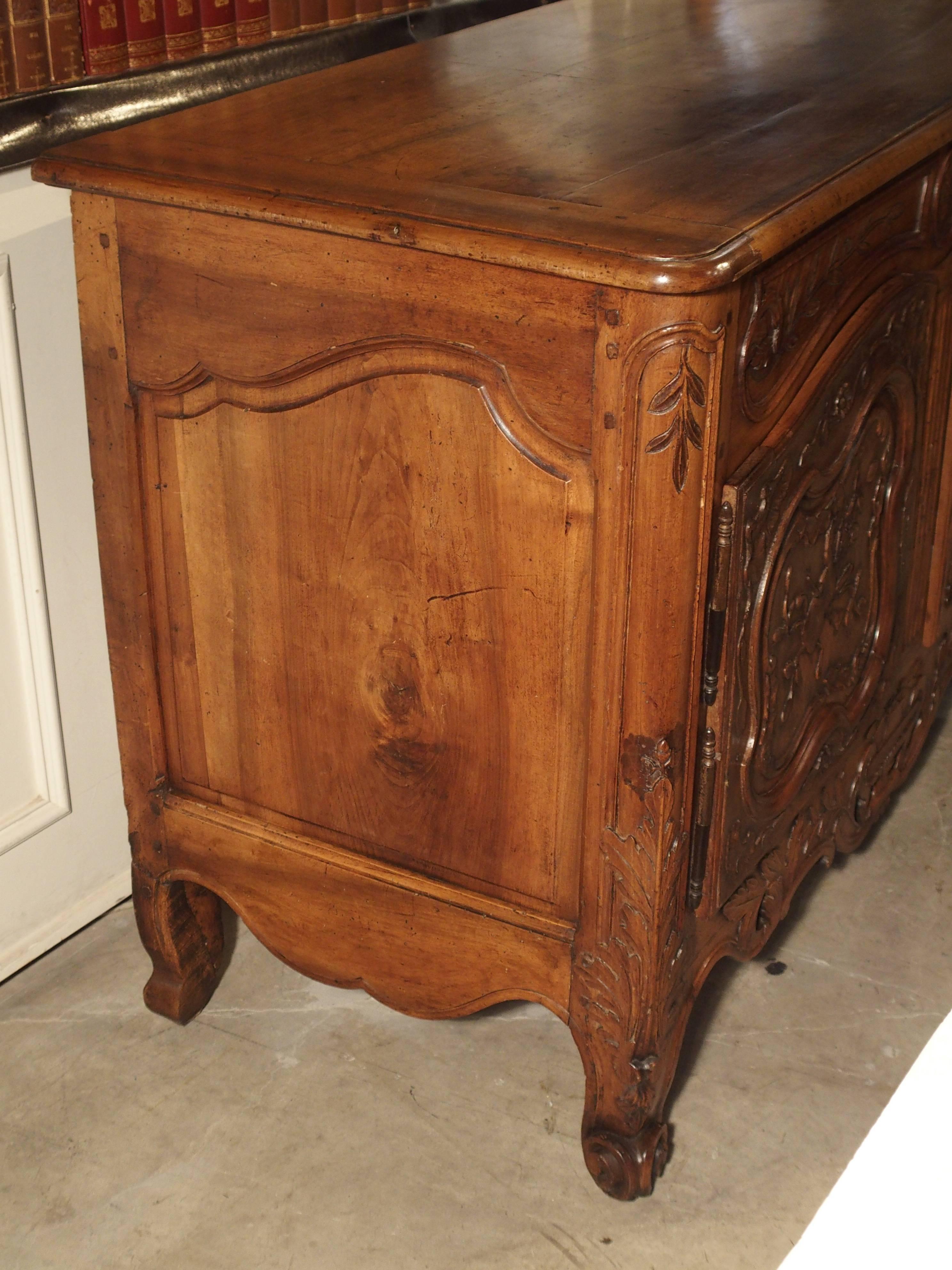 Antique Walnut Wood Buffet from Provence, France, 19th Century 2