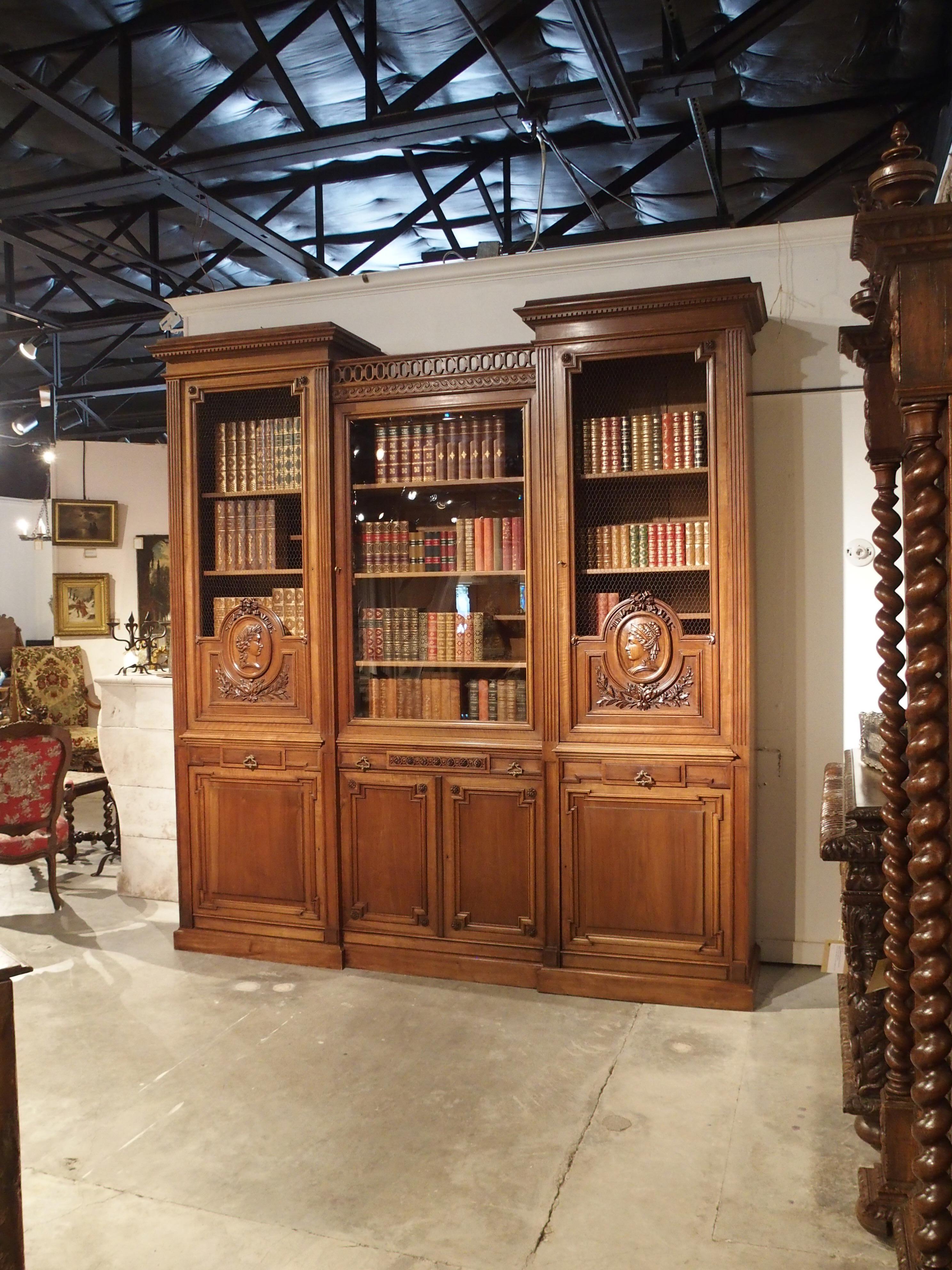 bibliotheque ancienne en bois d'occasion
