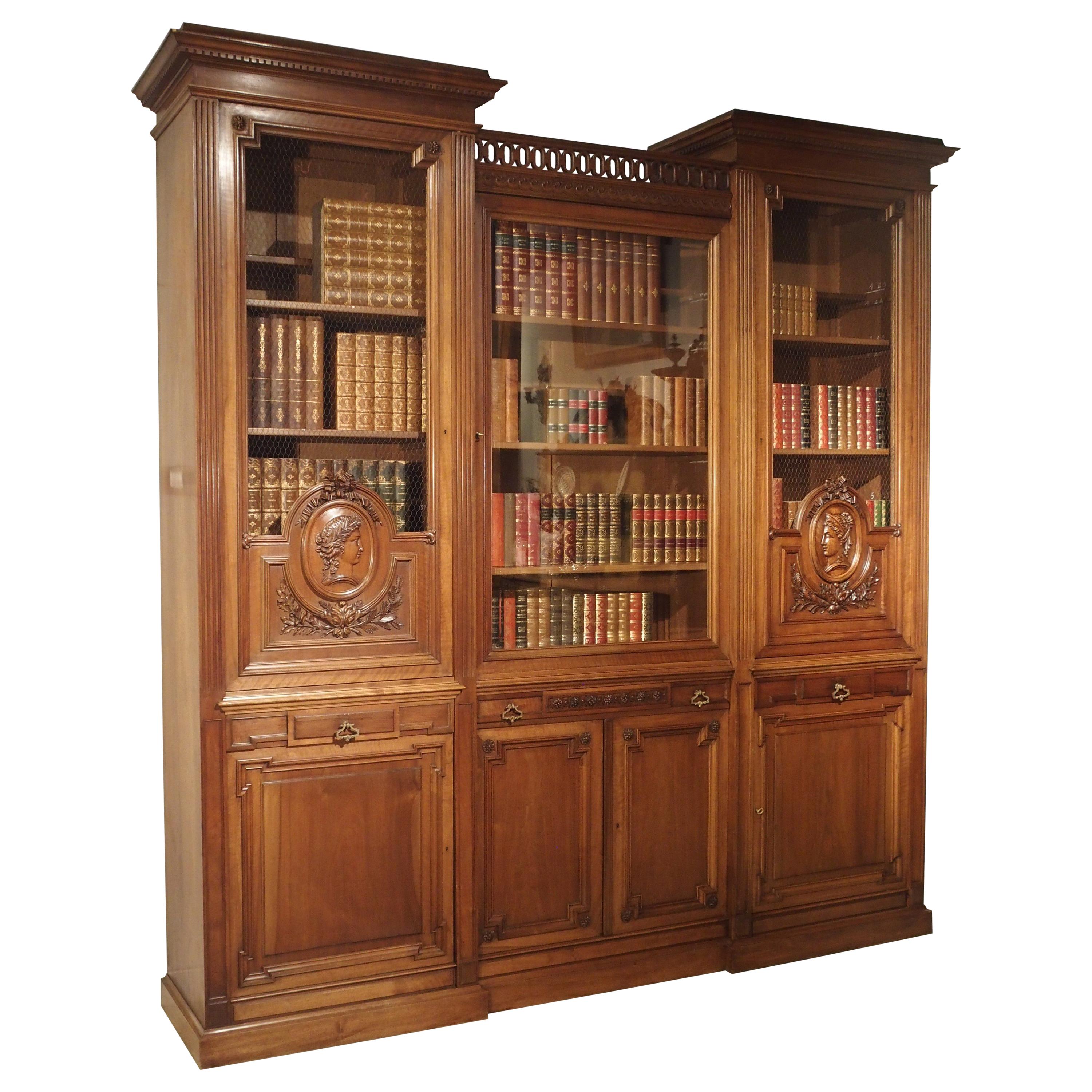 Antique Louis XVI Style 18th-Century French Library by F. C.