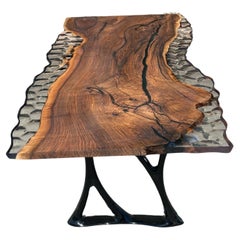 Walnut Epoxy Table - Solid Wood Luxury Dining & Kitchen Table