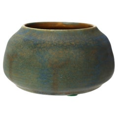 Antique Walrath Pottery Vase With Tree Pattern Signed C1920