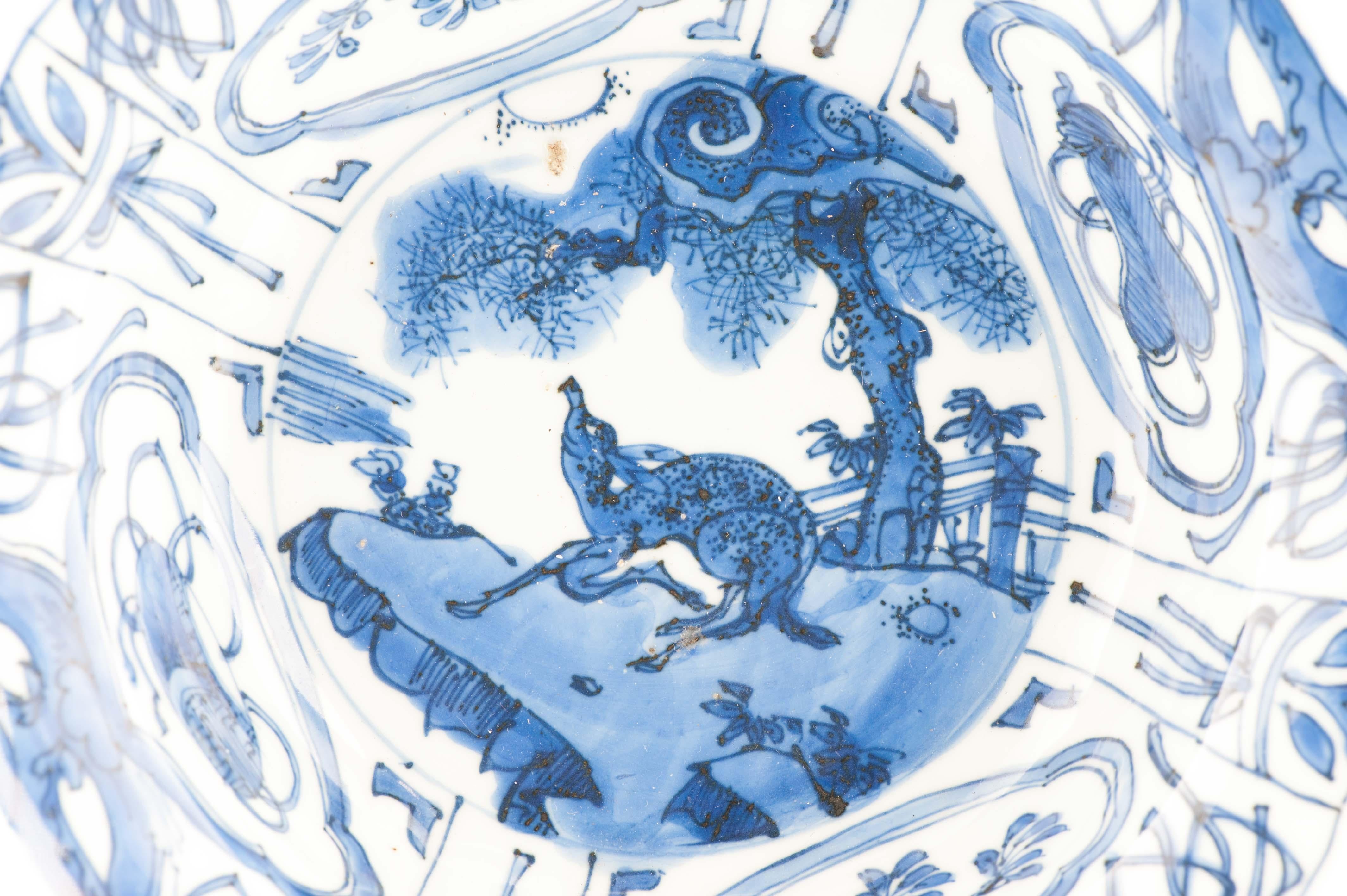 Anciennes malles de rabat Kraak en porcelaine chinoise Wanli Ming. Daims de qualité supérieure en vente 7