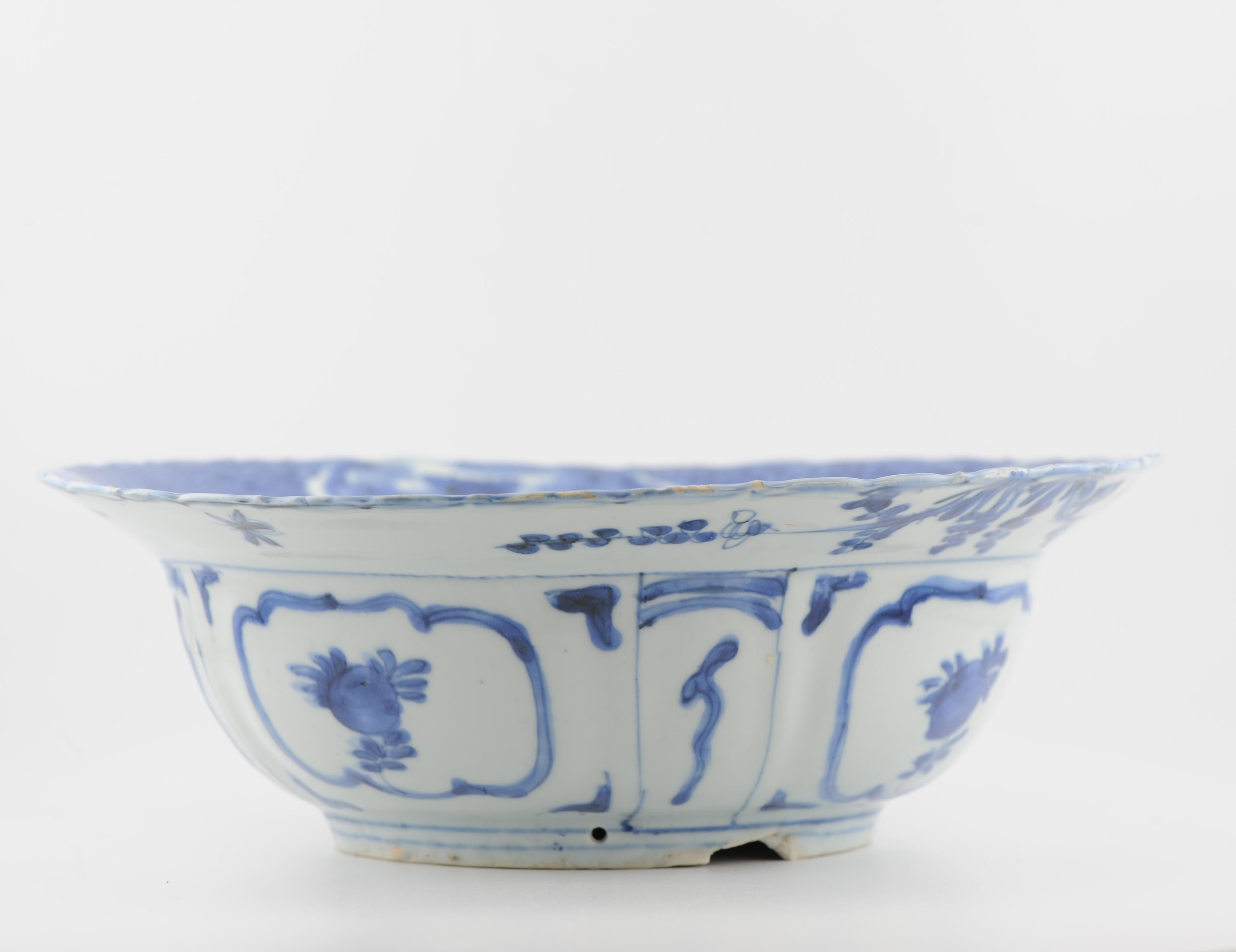 Antique Wanli Ming Chinese Porcelain Kraak Klapmuts. Top Quality For Sale 4