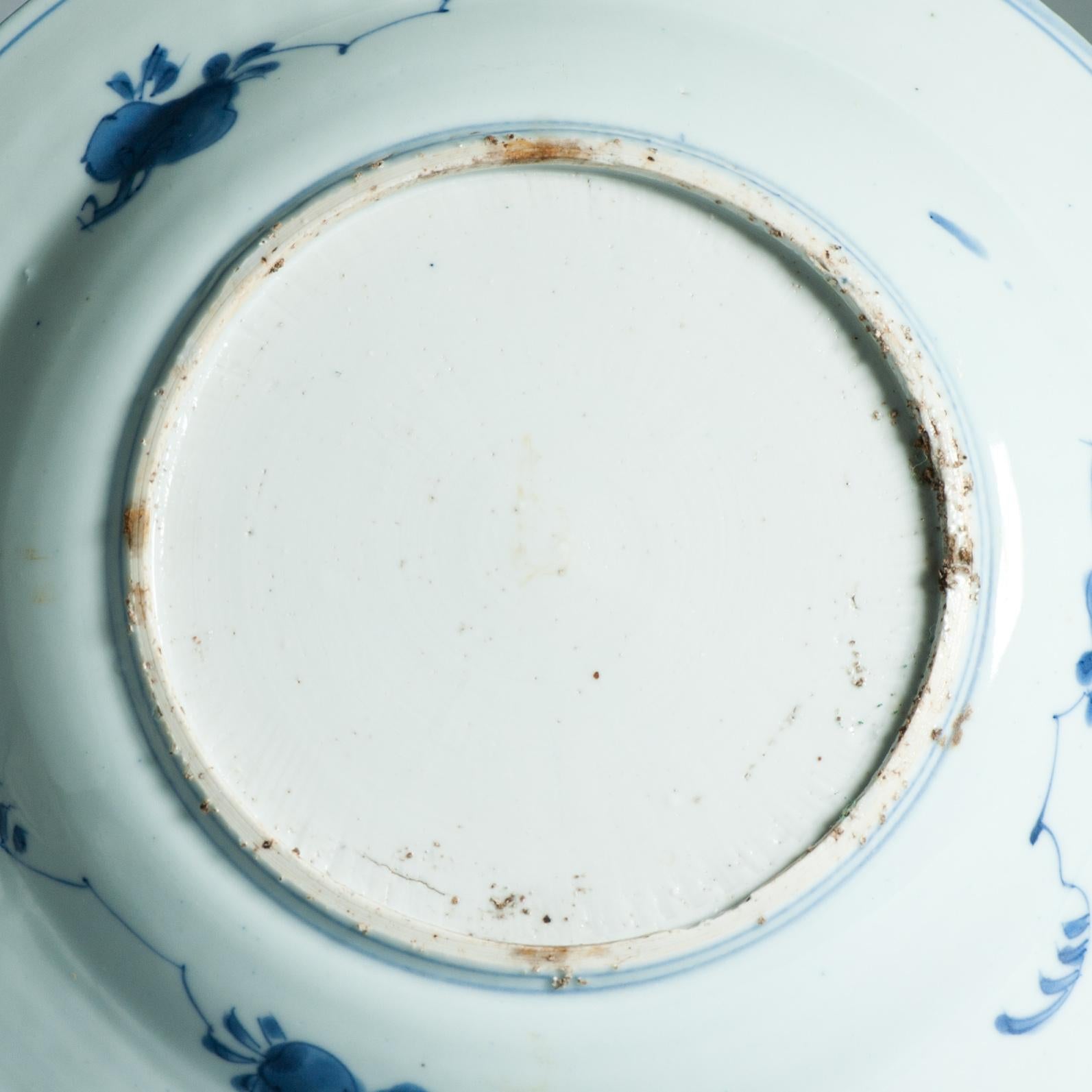 Ancienne assiette figurative chinoise Kraak en porcelaine de Wanli / Tianqi Ming en vente 7