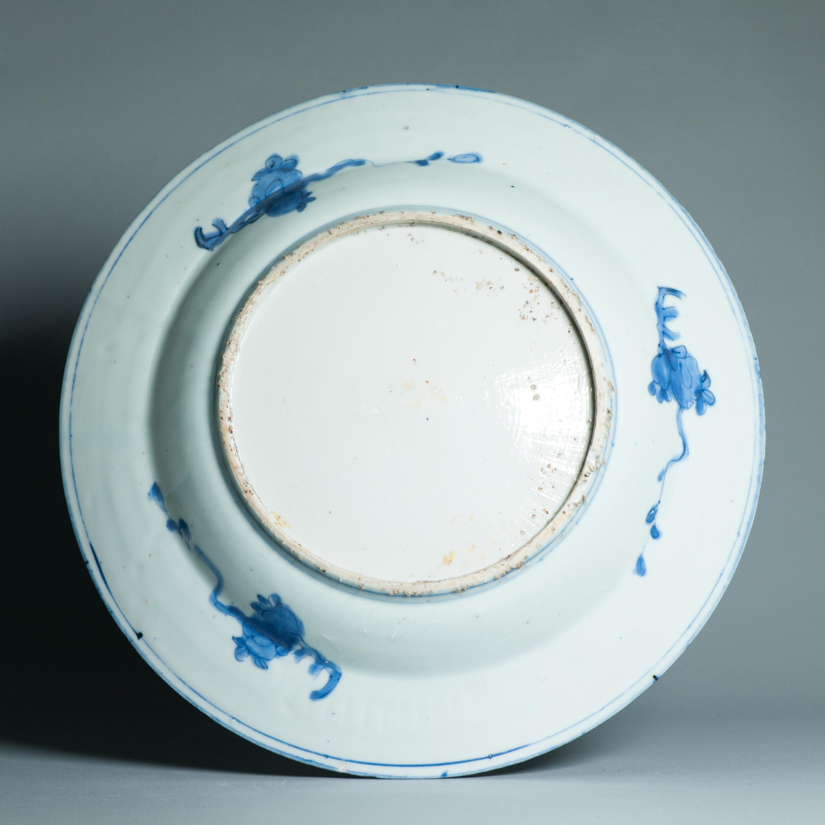 Antiker Wanli / Tianqi Ming Chinesischer Porzellan-Kraak-Figurenteller aus Porzellan mit chinesischem Geschmack im Angebot 11