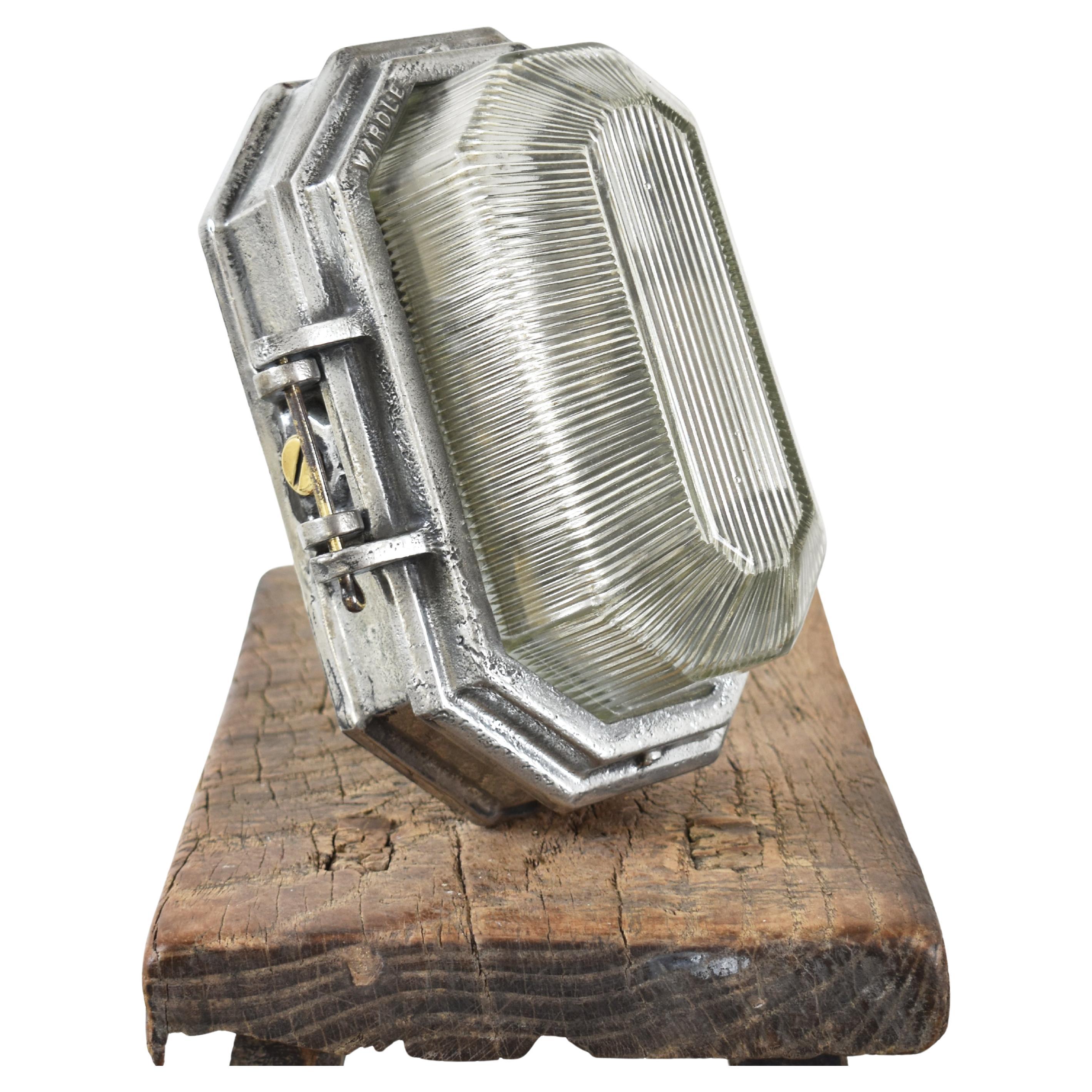 Antique Wardle Industrial Bulkhead Polished Bathroom Wall Light
