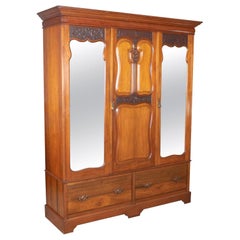 Antique Wardrobe, English, Walnut, Compactum, R. James Gloucester, circa 1900