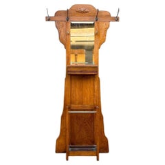 Antique wardrobe oak Art Nouveau around 1900