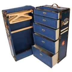 Used Wardrobe Steamers Trunk Luggage C1930