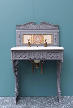 Antique Wash Basin on Cast Iron Stand