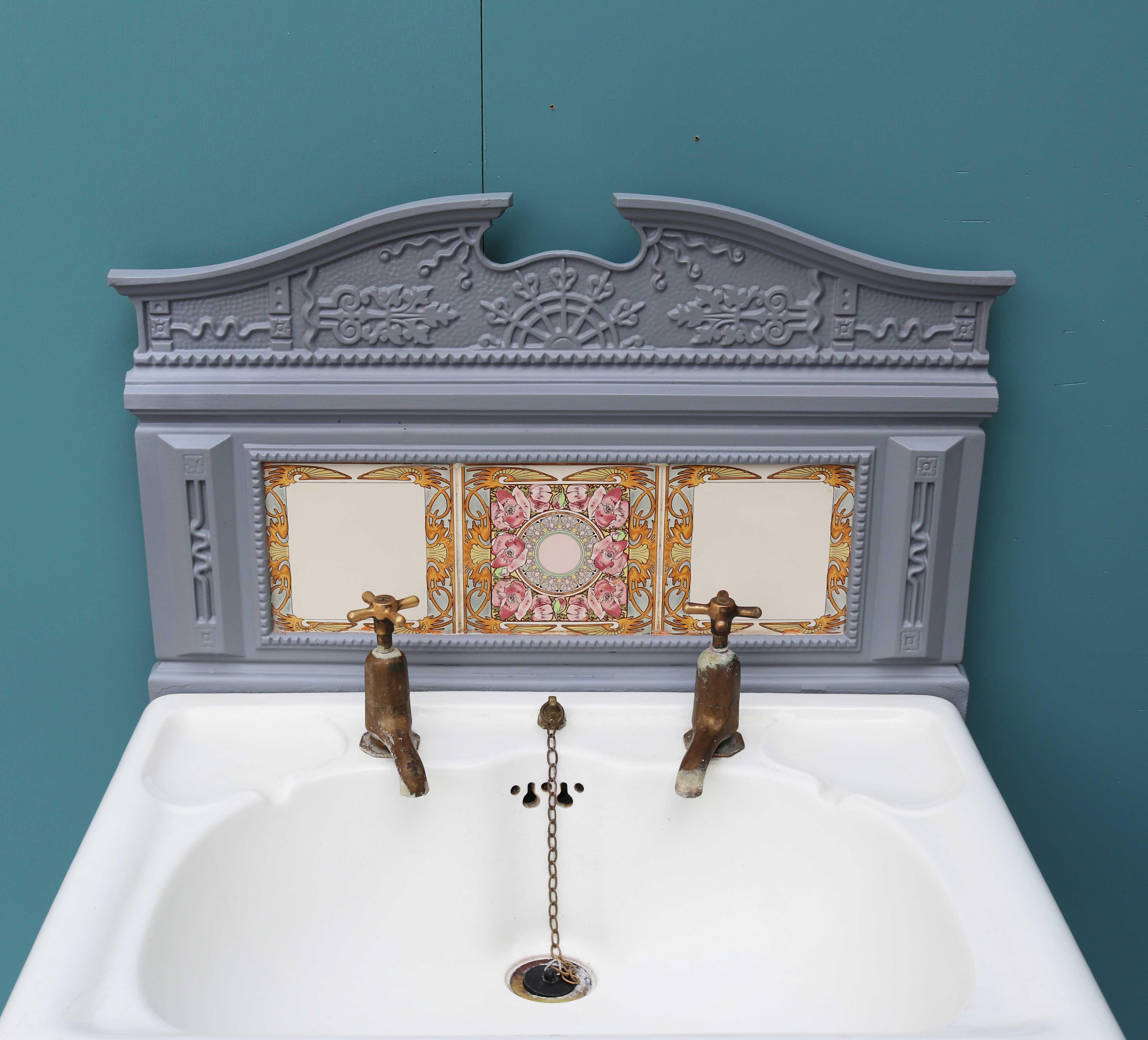 Brass Antique Wash Basin on Cast Iron Stand