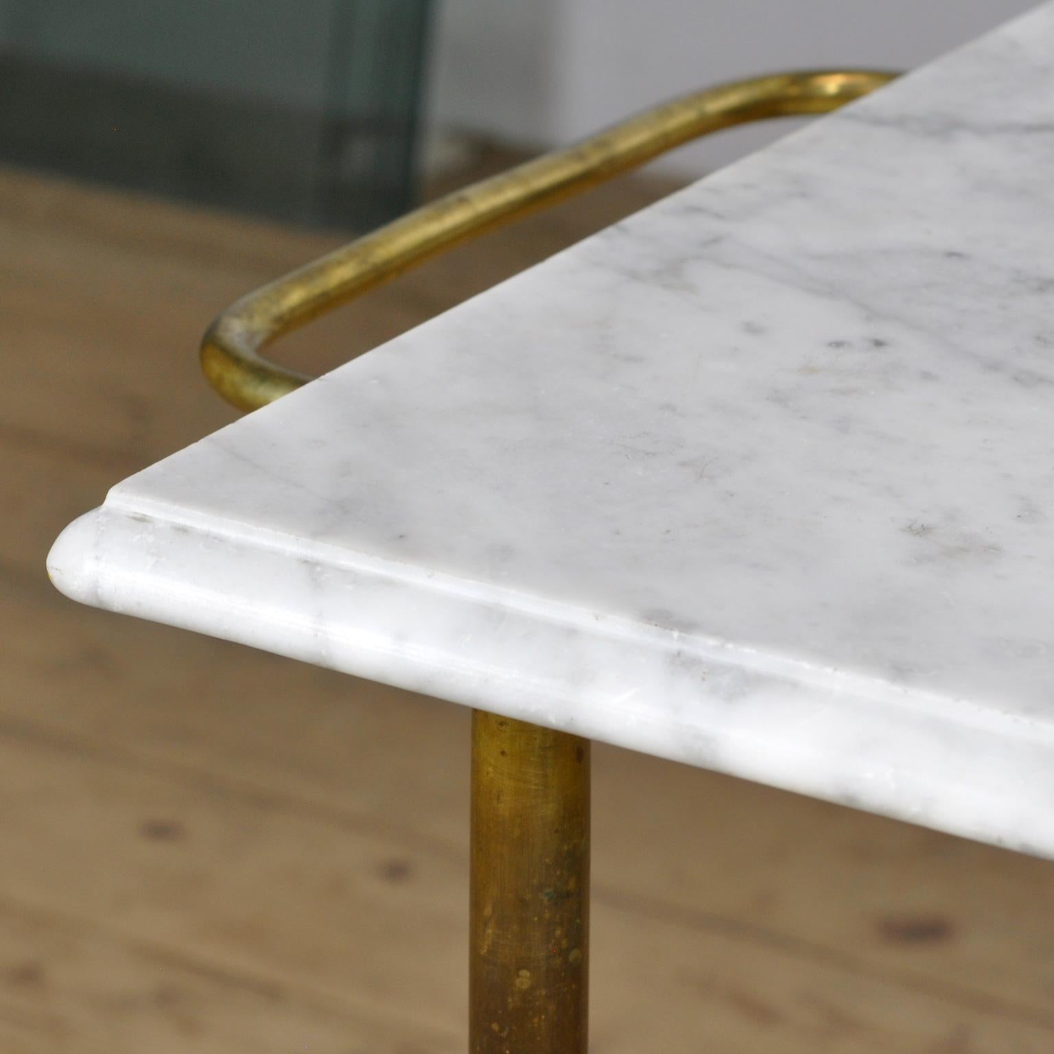 Antique Wash Stand In Brass And Marble, Circa 1880 For Sale 6