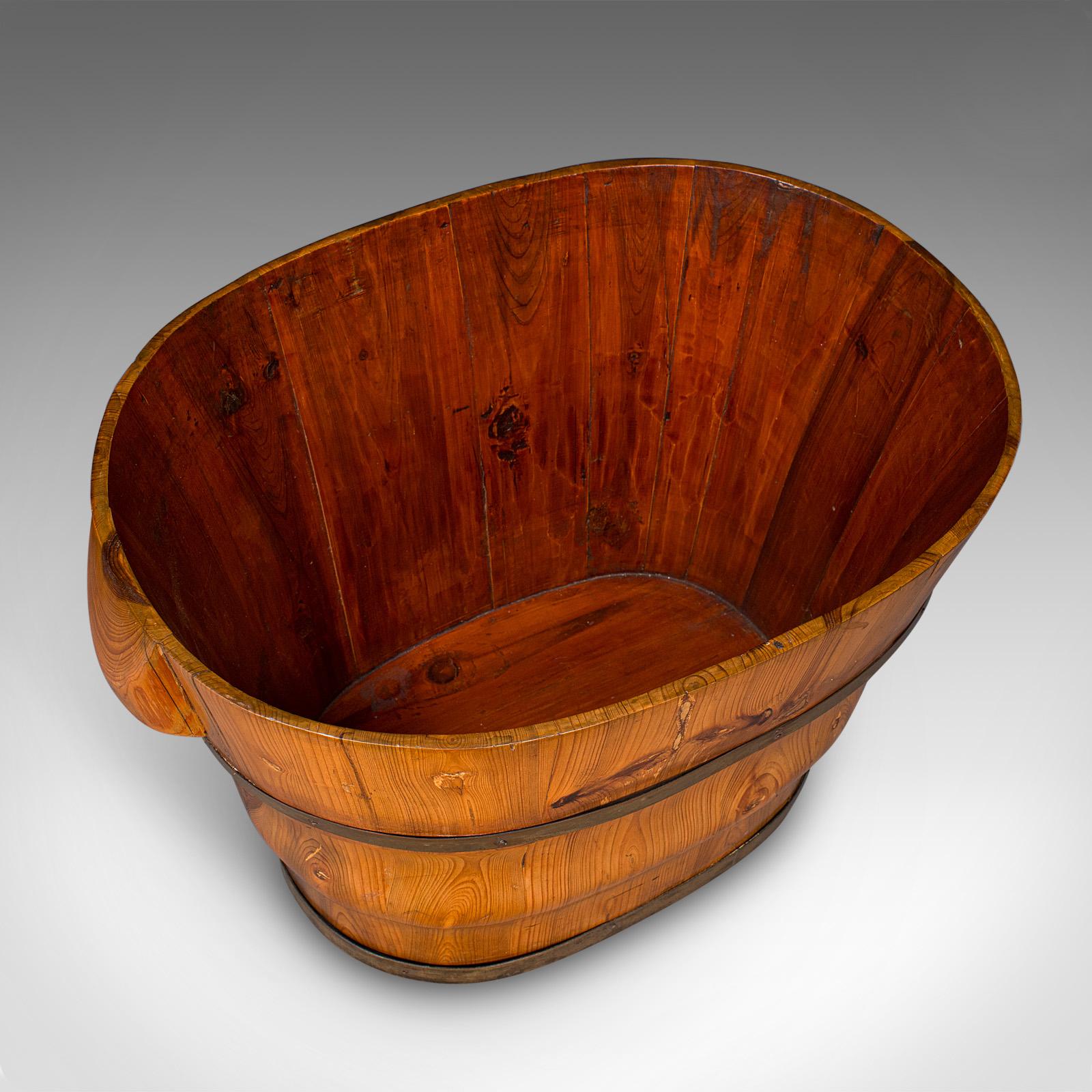 Brass Antique Waste Paper Basket, Austrian, Cedar, Home Office Bin, Victorian, C.1900 For Sale